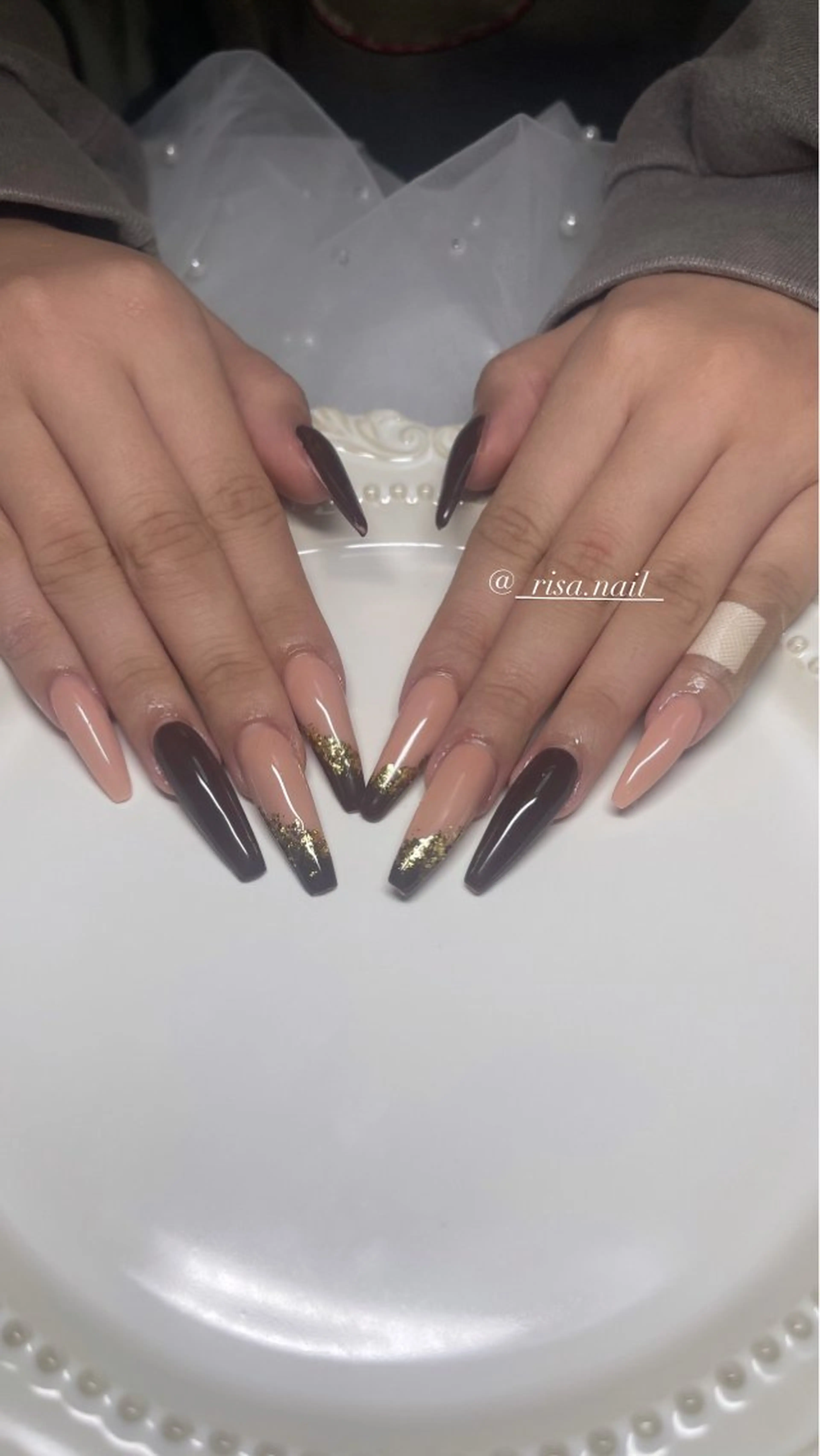 ネイル スカルプネイル 🅁nail🪞✨ risa🎀のネイルデザイン
