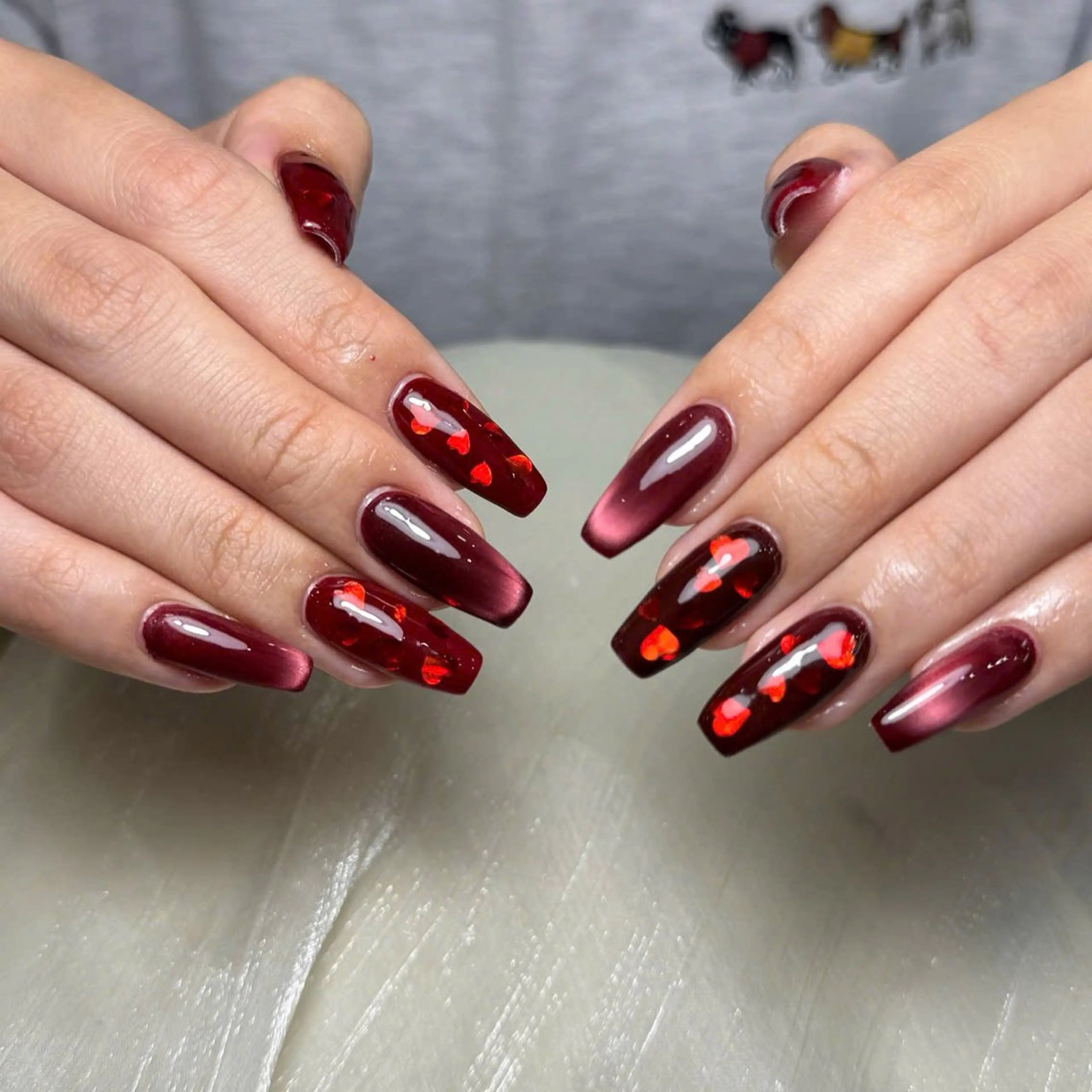 ネイル オーロラネイル 長さ出し フラッシュネイル フレンチネイル ジェルネイル Michi_Nails_Salon所属・Michi Nail Staffのネイルデザイン