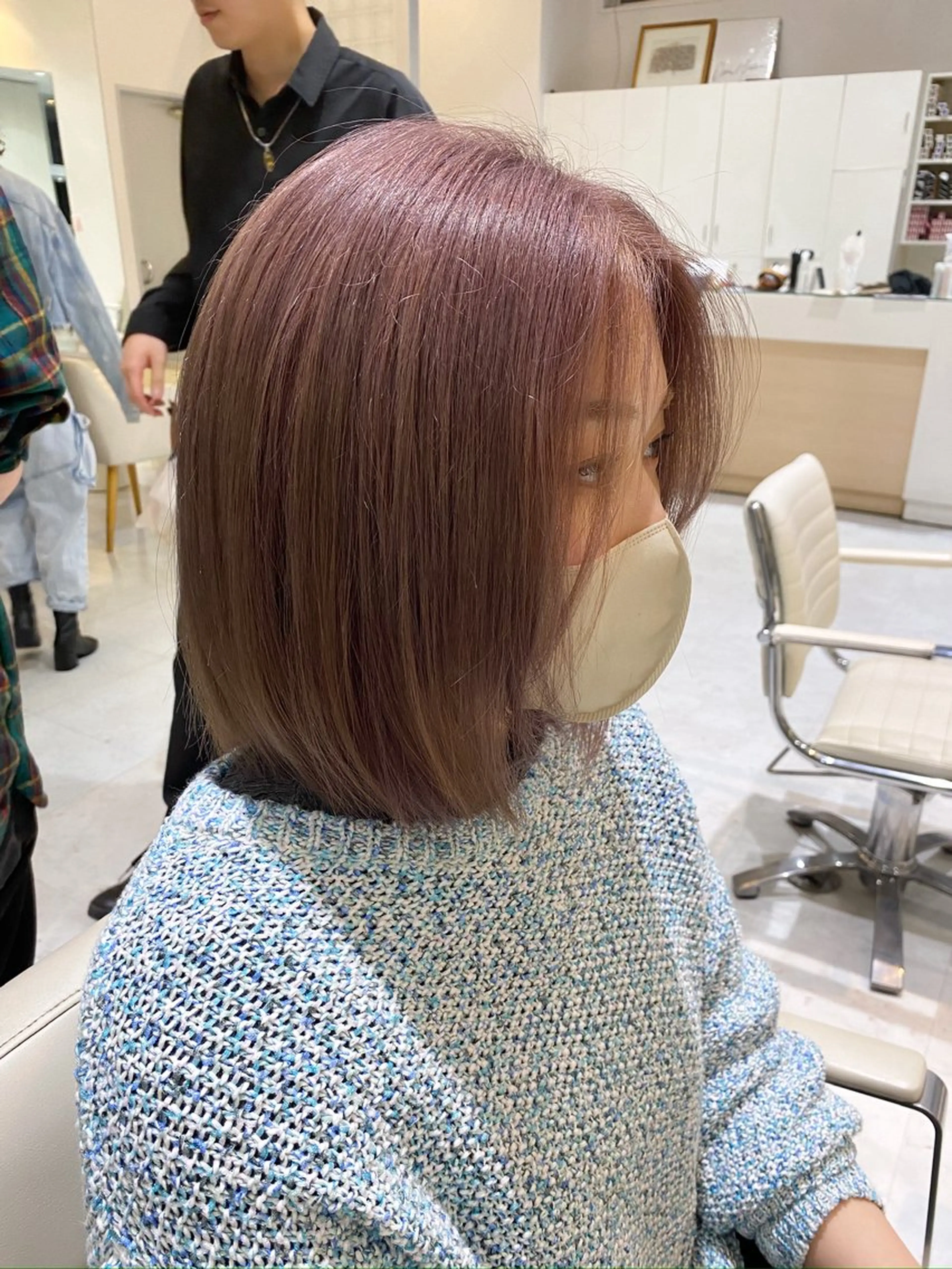 ミディアム カラー U hair師勝 成戸飛羽磨のヘアスタイル