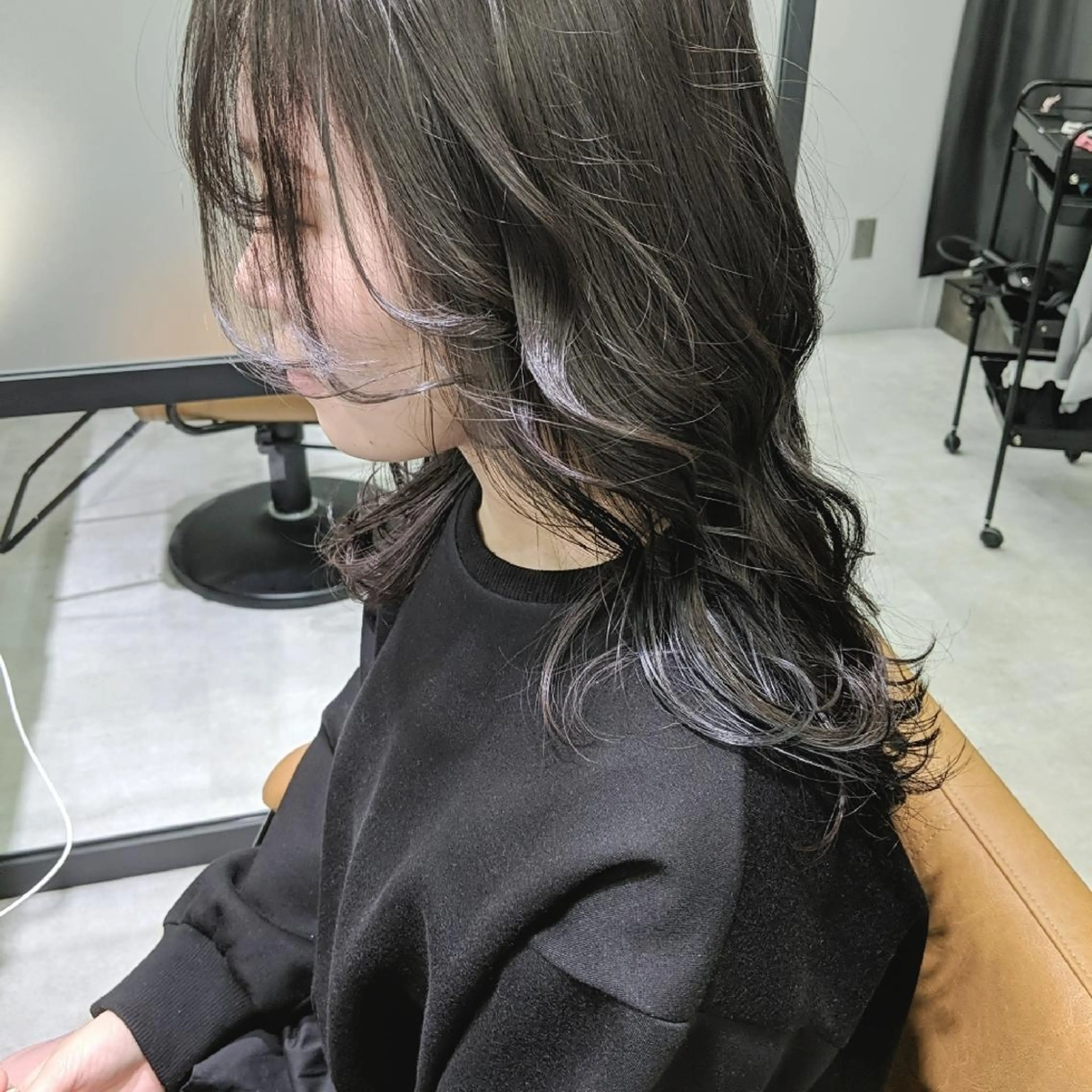 ロング カラー 透明感カラー PRIVATE SALON EYES所属・EYES リアのマツエク・マツパデザイン