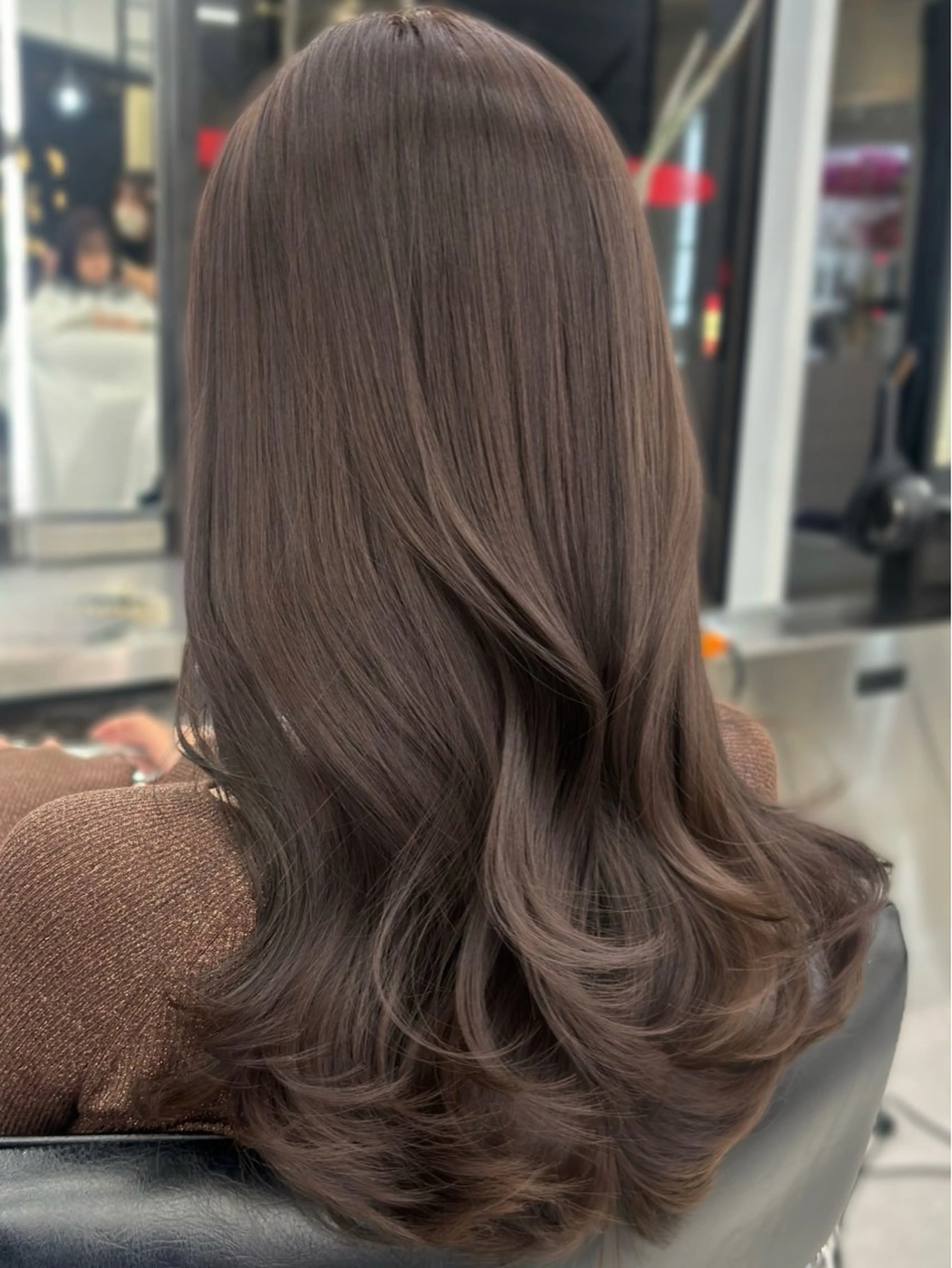 ロング カラー カット ヘアカラー トリートメント 心斎橋/ブリーチなし 髪質改善/レイヤーのヘアスタイル