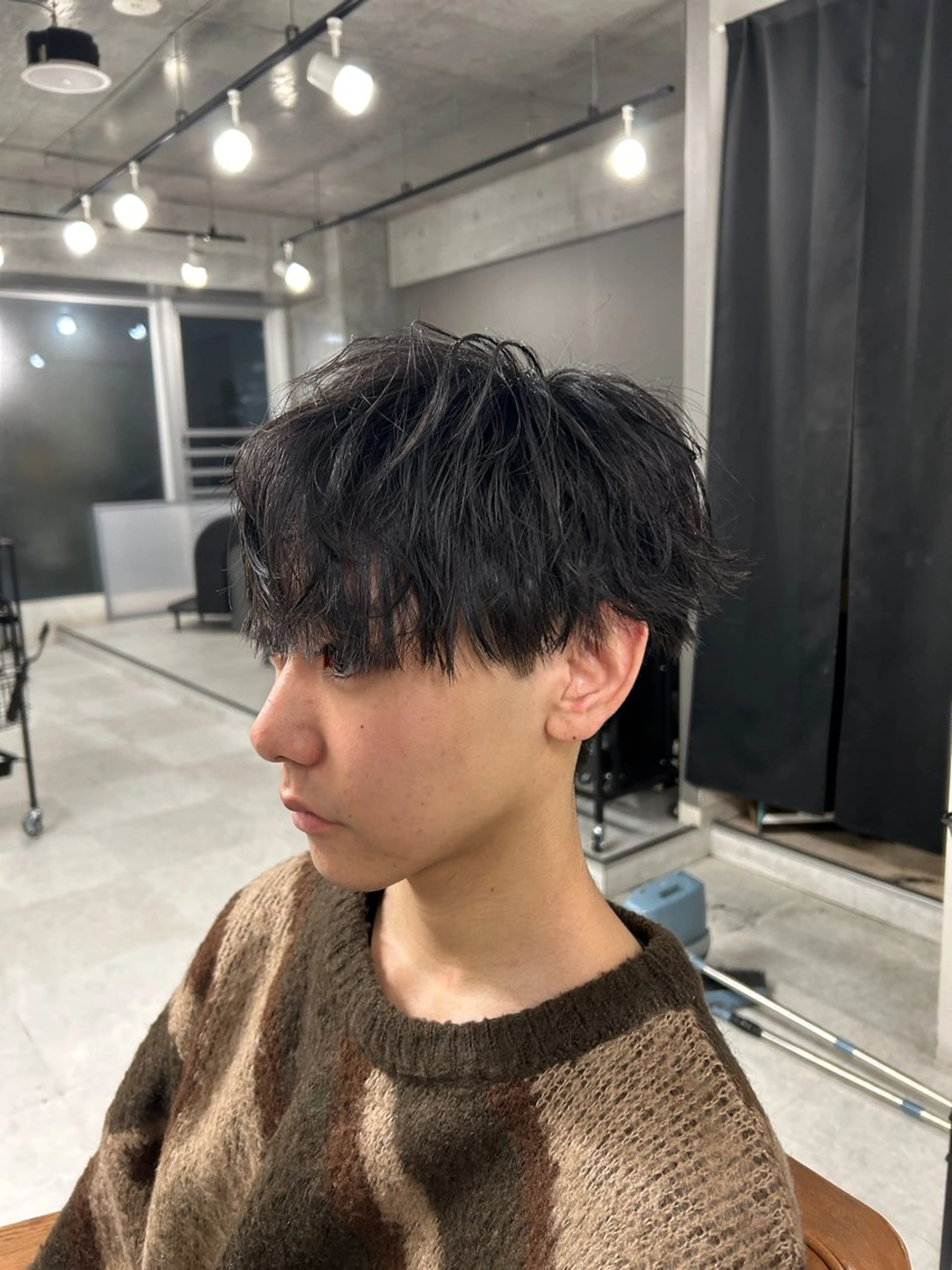 パーマ メンズ カット パーマ トリートメント ヘッドスパ ヘアセット カズキ🌼曲がる縮毛 ／くせ毛パーマのヘアスタイル