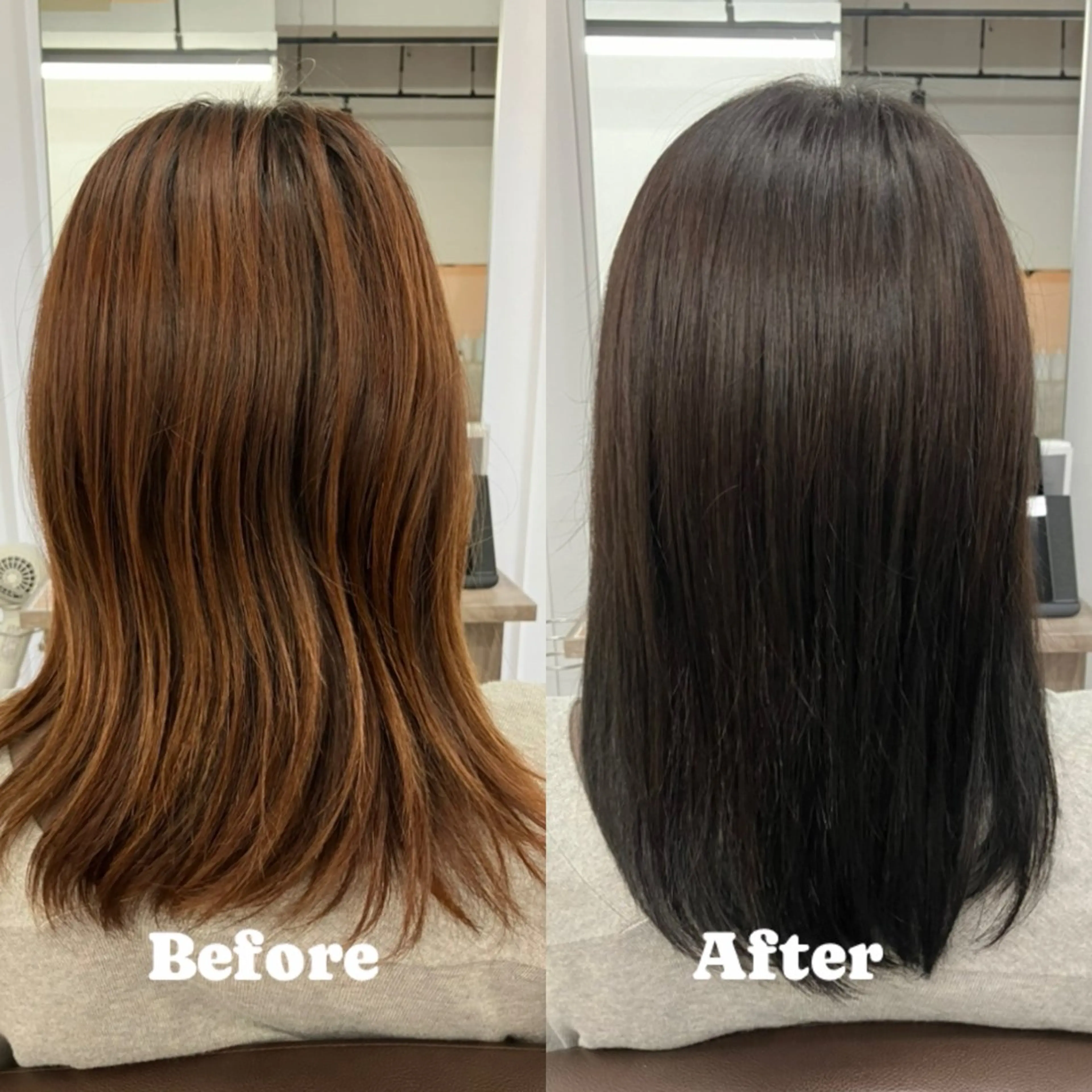 ミディアム カラー ヘアカラー 徳永 花怜のヘアスタイル