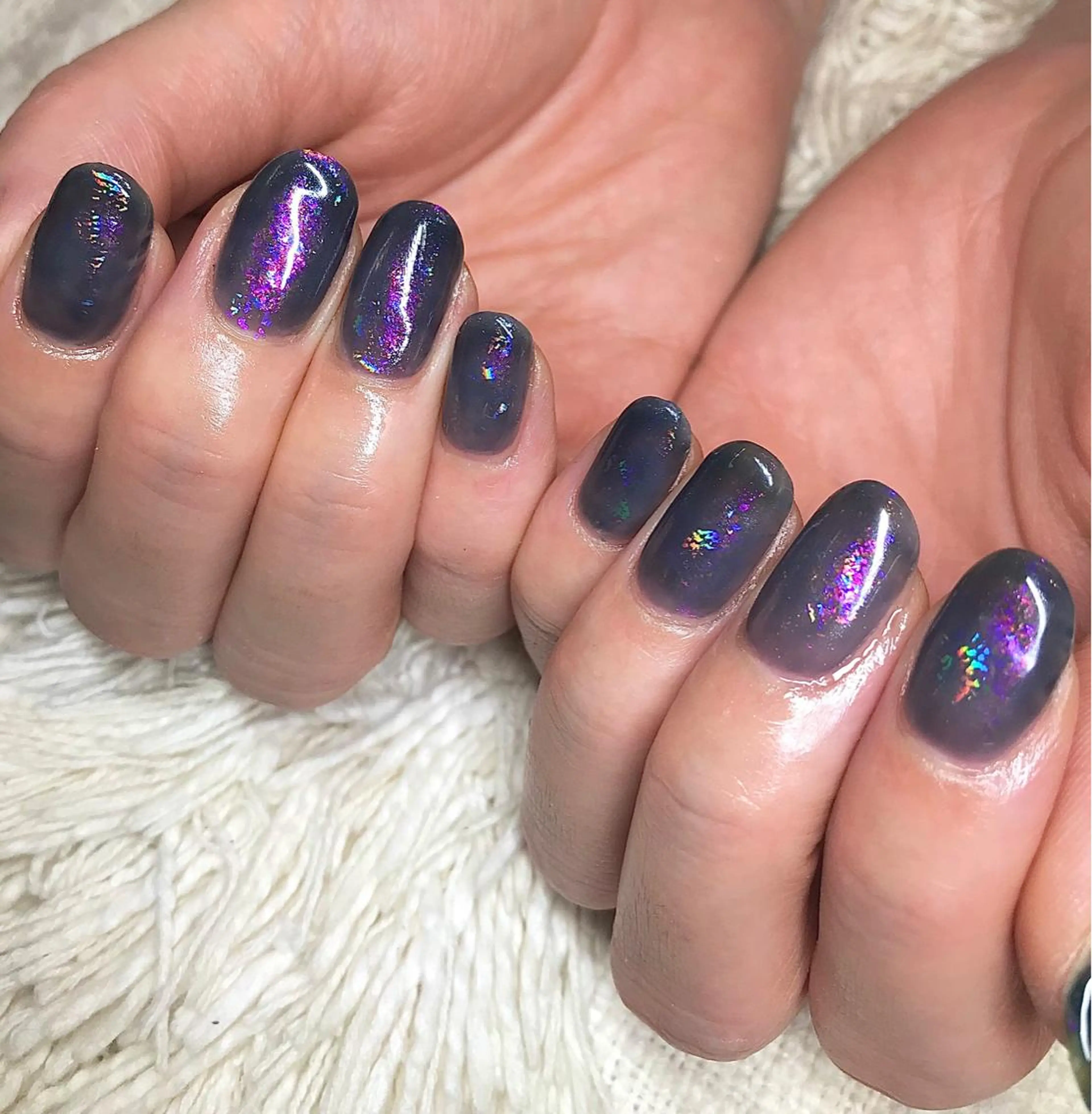 ミディアム カラー パーマ ヘアアレンジ メンズ キッズ ネイル マツエク・マツパ ネイビーカラー ネイビー ハンドネイル ハンドケア nail&eye Aoのマツエク・マツパデザイン