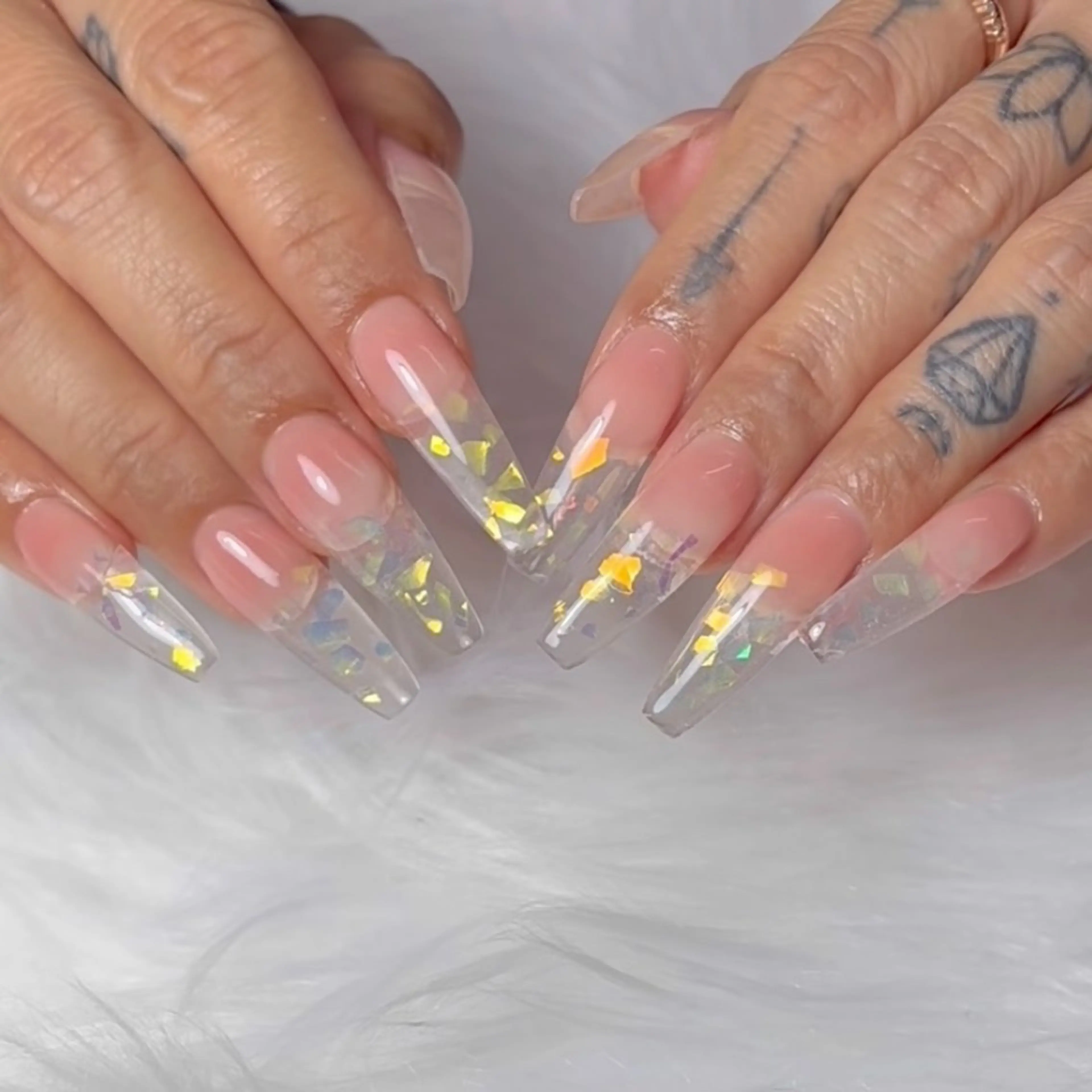 【デザインスカルプ】スカルプで長さを出しながらデザインアート💅✨Lサイズまで(LLは＋500円)の写真