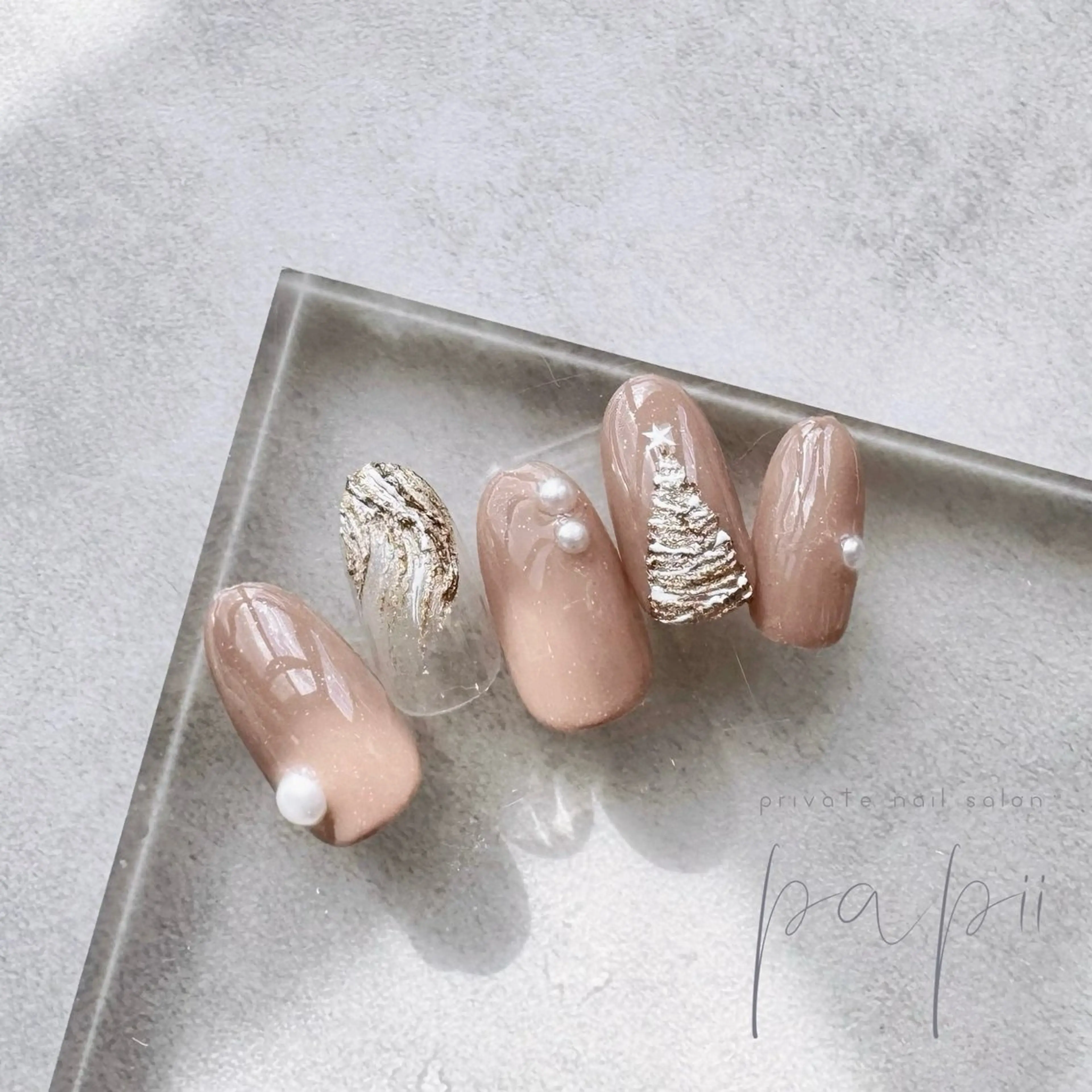 ネイル ニュアンスネイル シンプルネイル ハンドネイル private nail salon papii所属・papii☆ kurodaのネイルデザイン