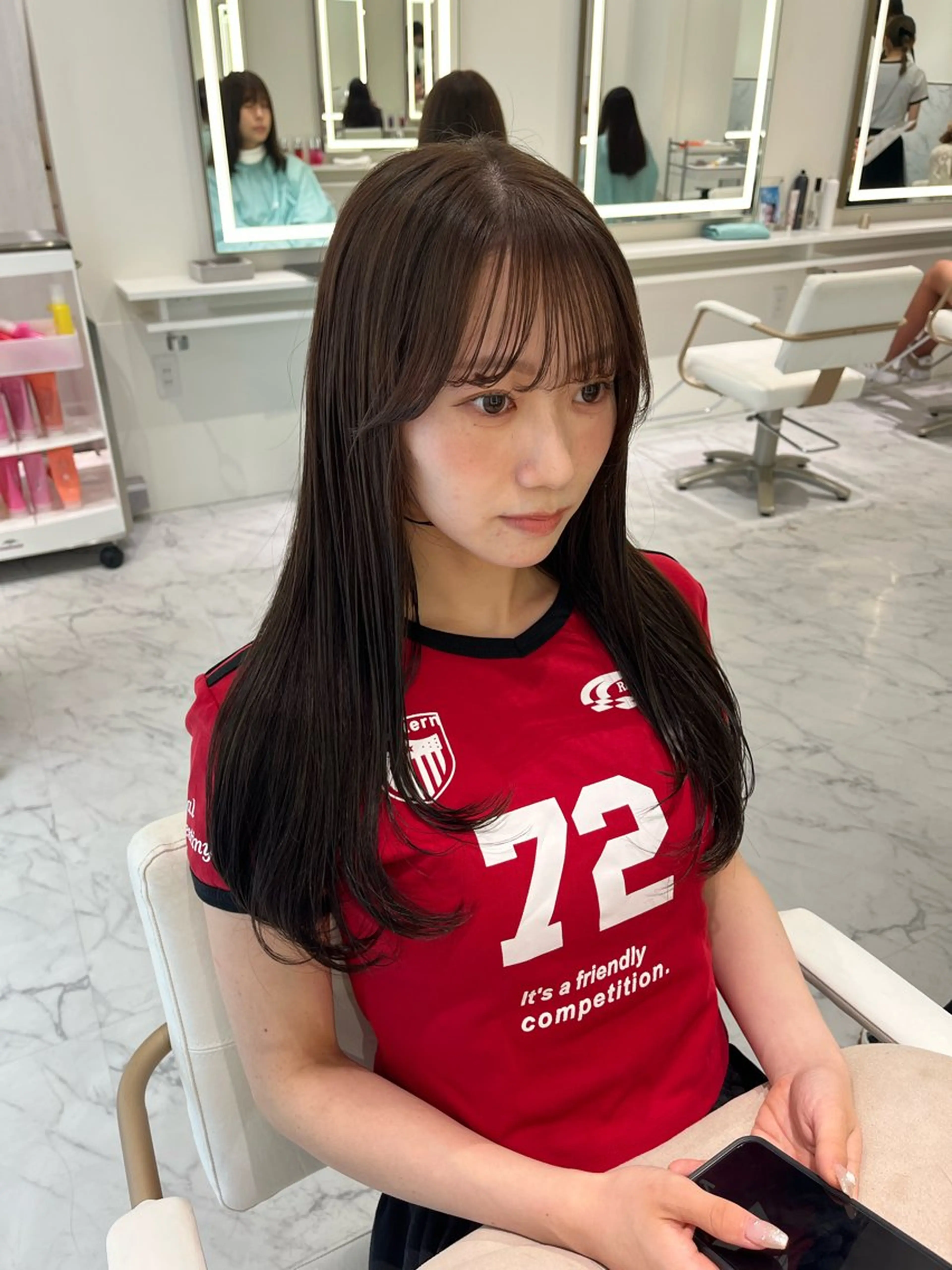 ロング レイヤーカット カット ヘアカラー ParveMix /石田 佳澄🩶のヘアスタイル