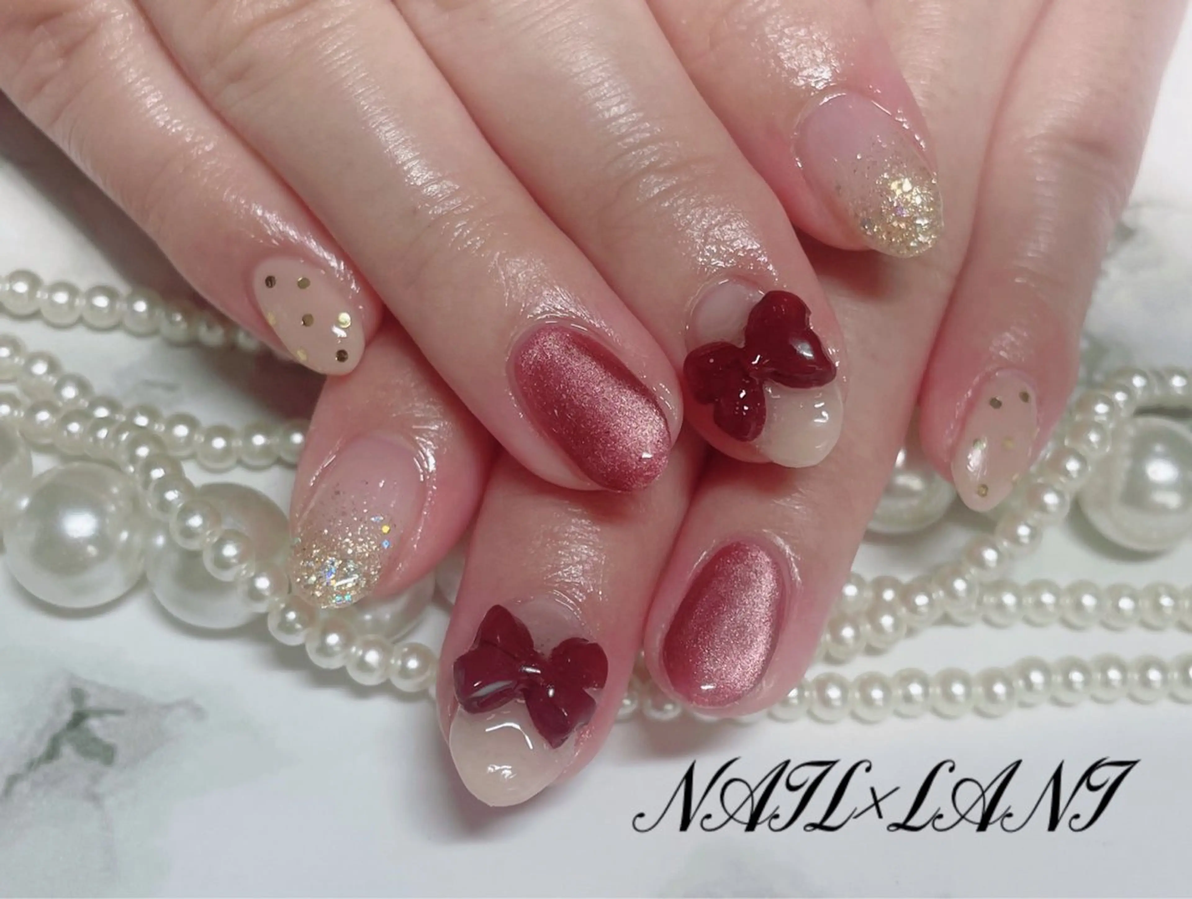 ネイル フットネイル ジェルネイル マグネットネイル パラジェル ハンドネイル 一之瀬 柚季のネイルデザイン