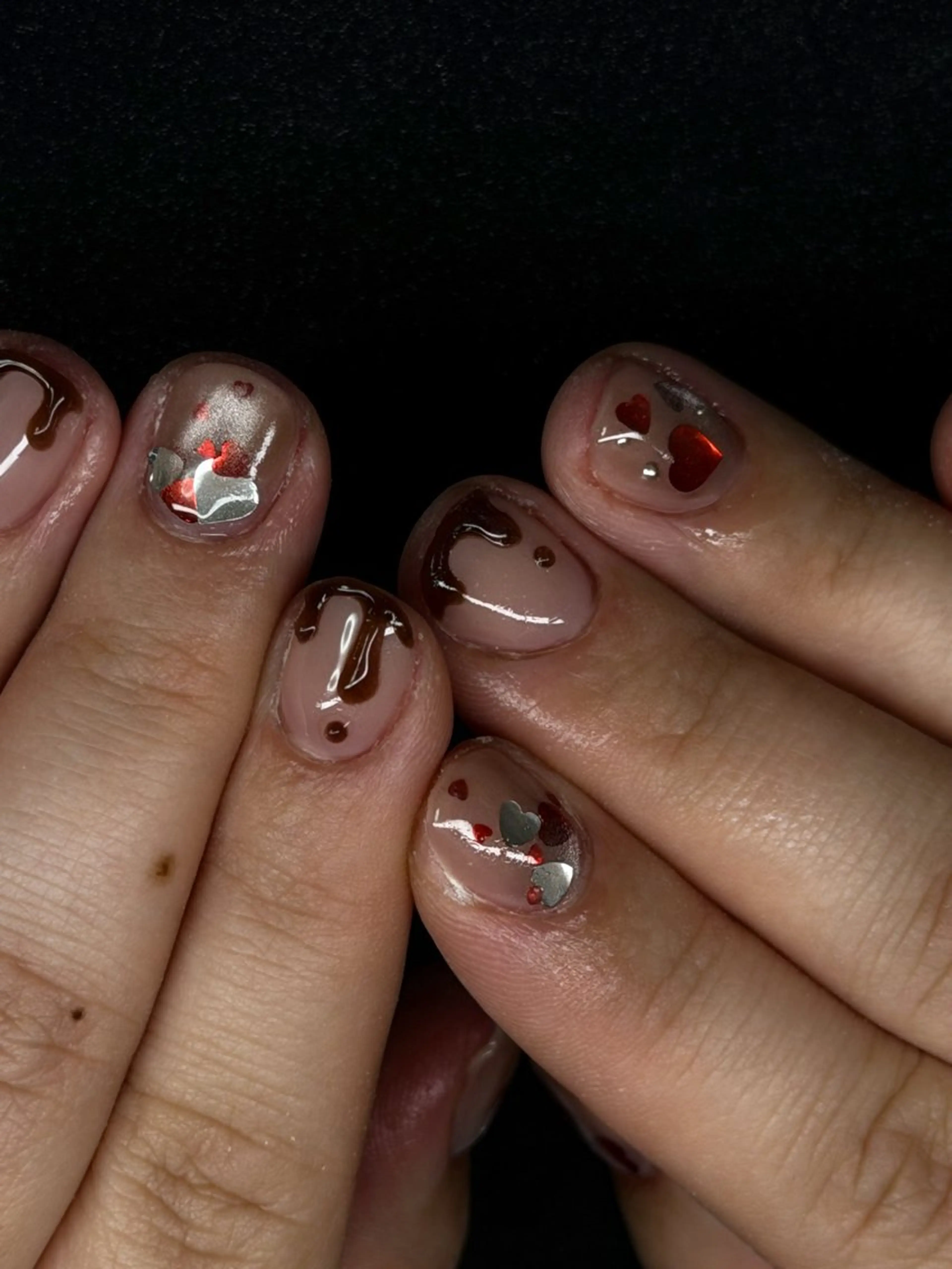 ネイル アートネイル バレンタイン nailpark_ MITSUMEのネイルデザイン