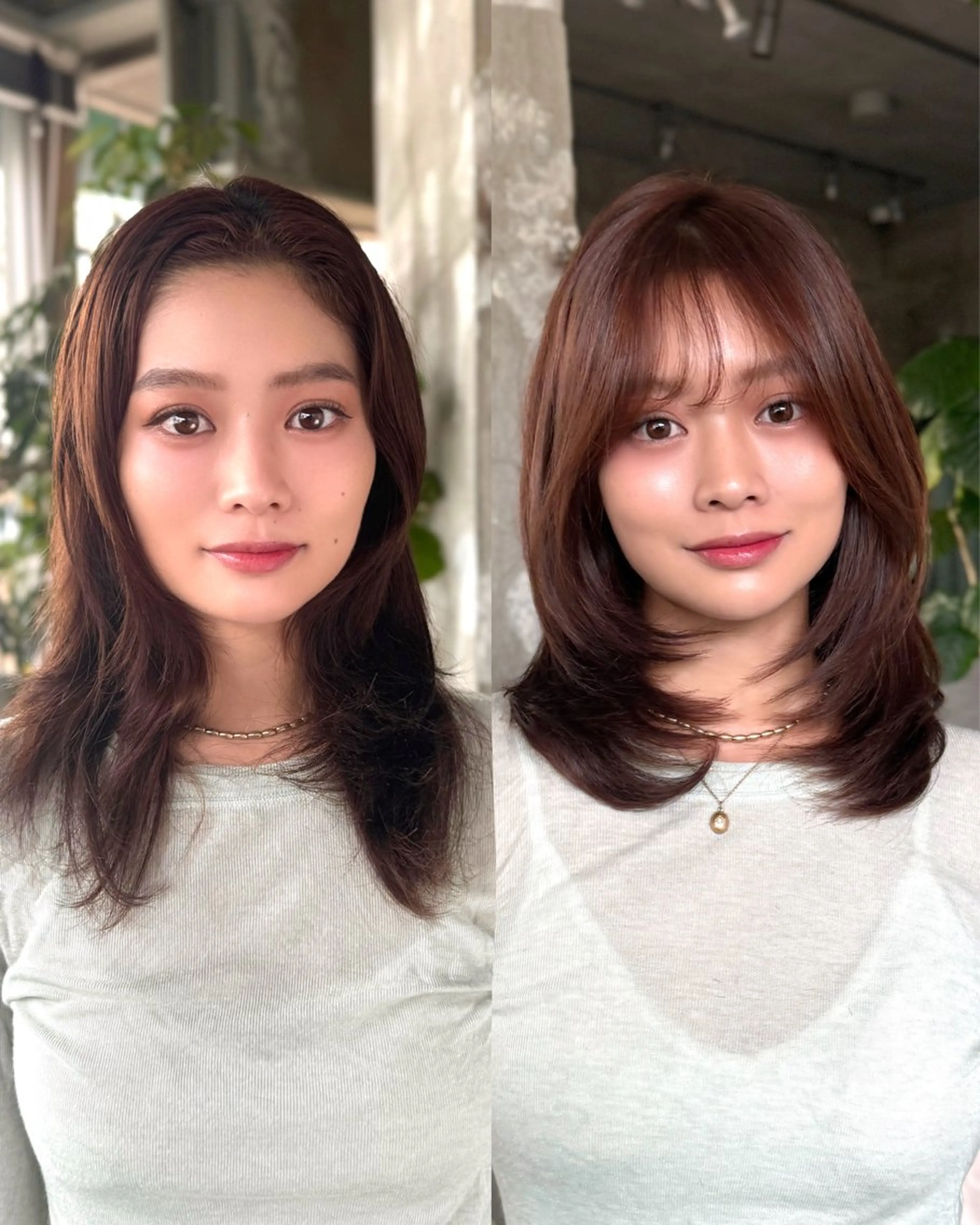 セミロング レイヤー特化/小顔顔 周り/セノ/表参道のヘアスタイル