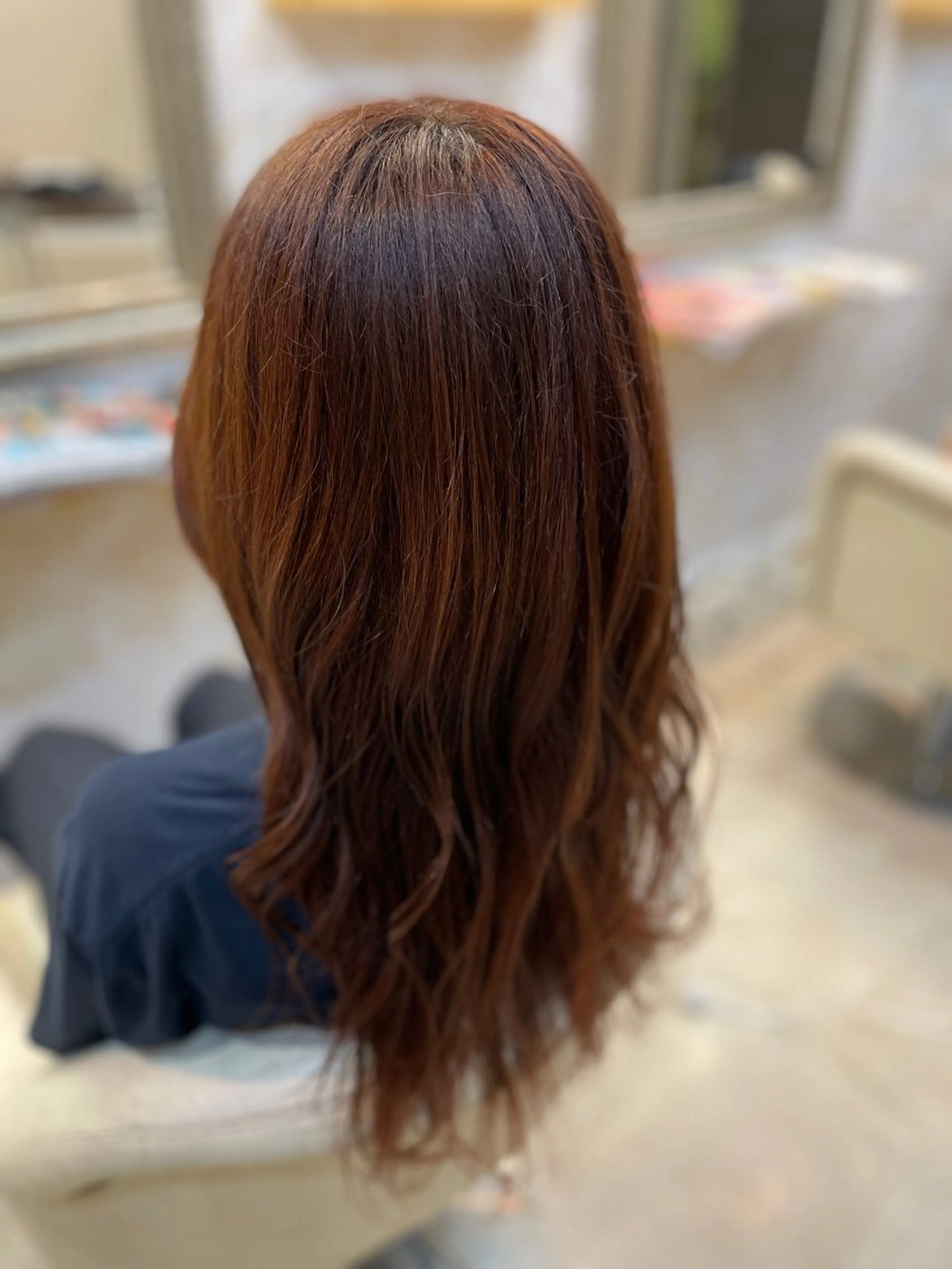 ロング オレンジブラウン Splen deur所属・重岡 美月のヘアスタイル