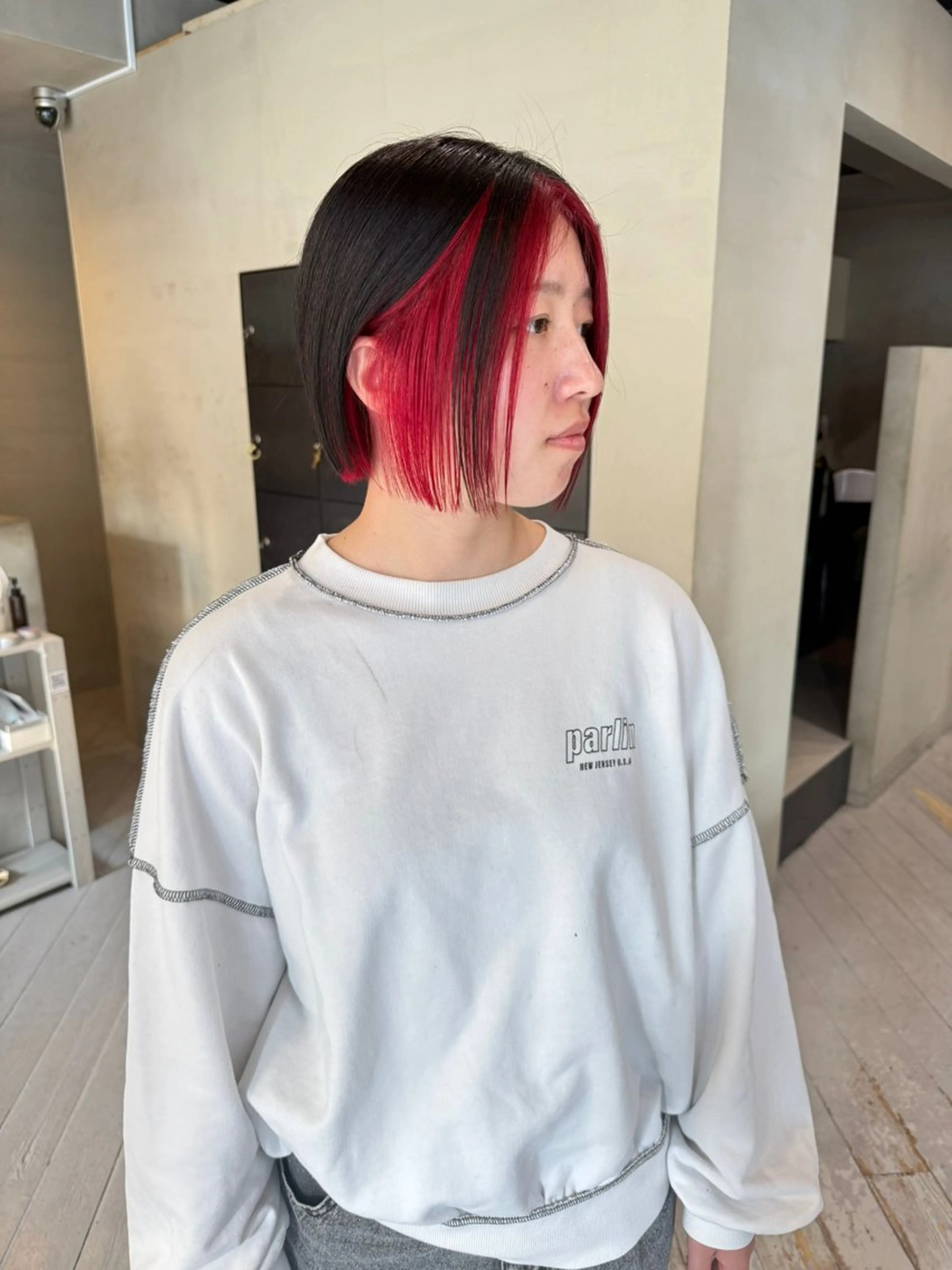 ミディアム カラー ICI大須/栄/ 上前津/大野稚央のヘアスタイル