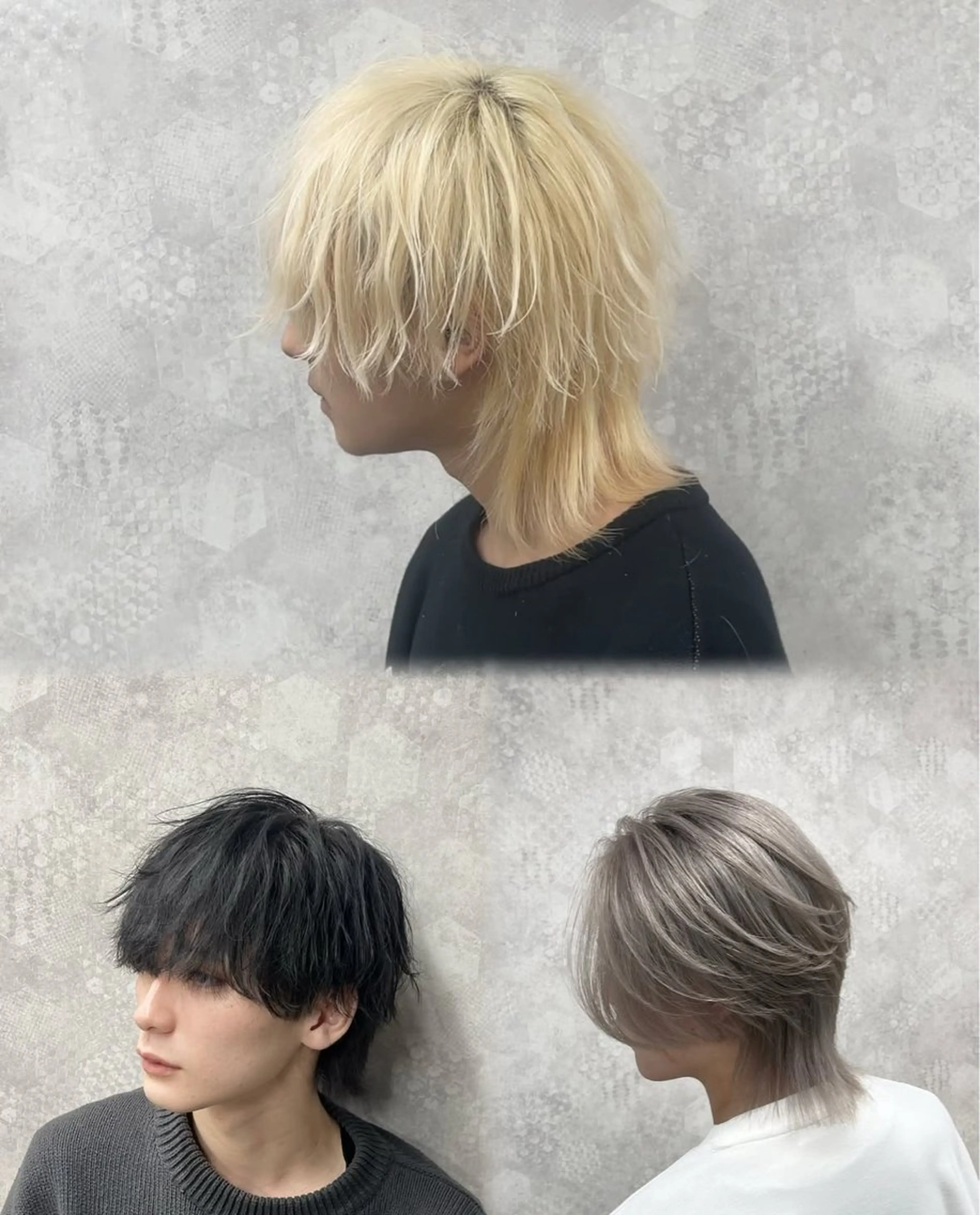 カラー ヘアアレンジ メンズ メンズウルフ🐺♡ ブリーチ♡ヘアメ🎀のヘアスタイル