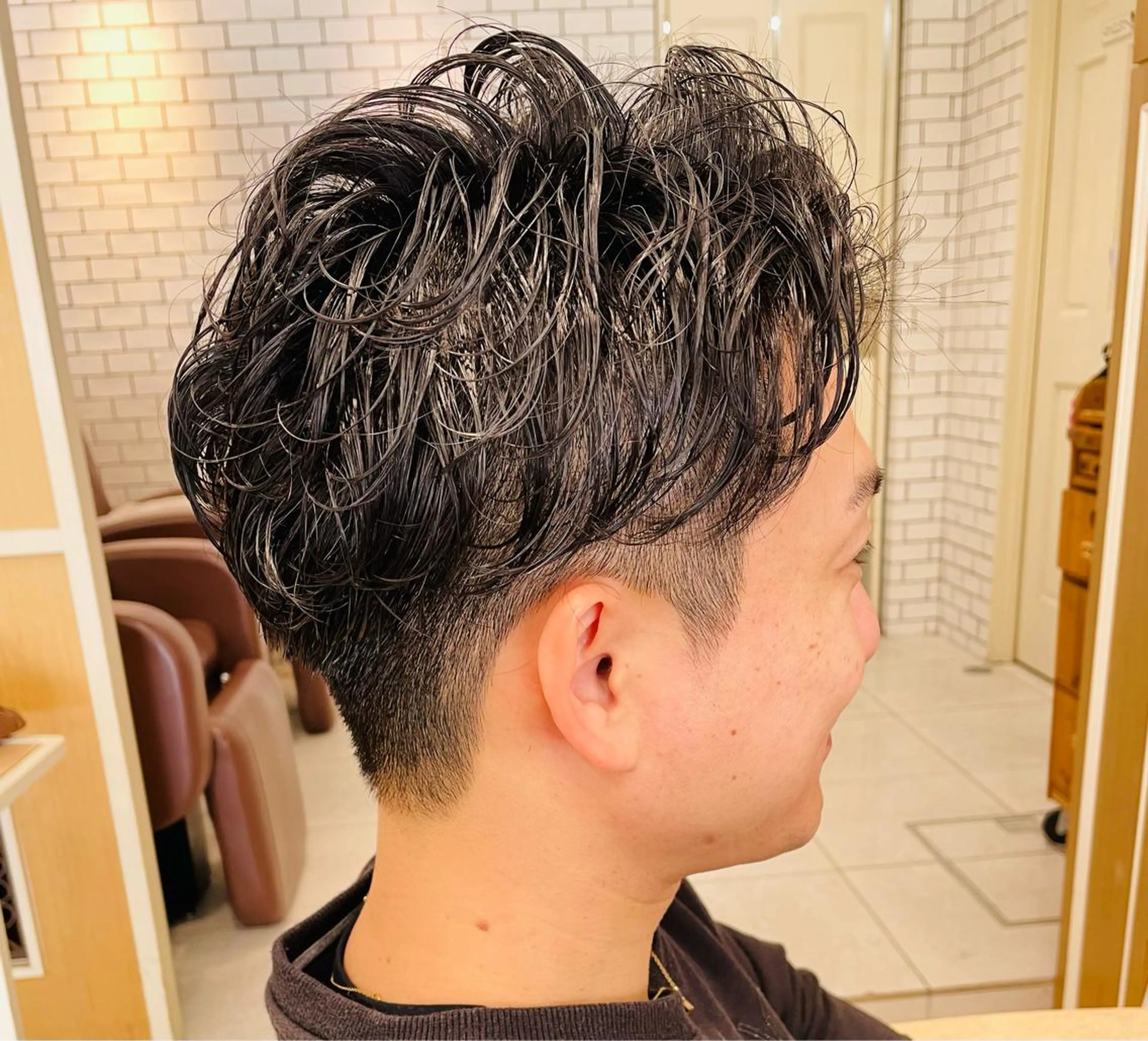 ショート パーマ メンズ カット 縮毛矯正 すげ さやかのヘアスタイル