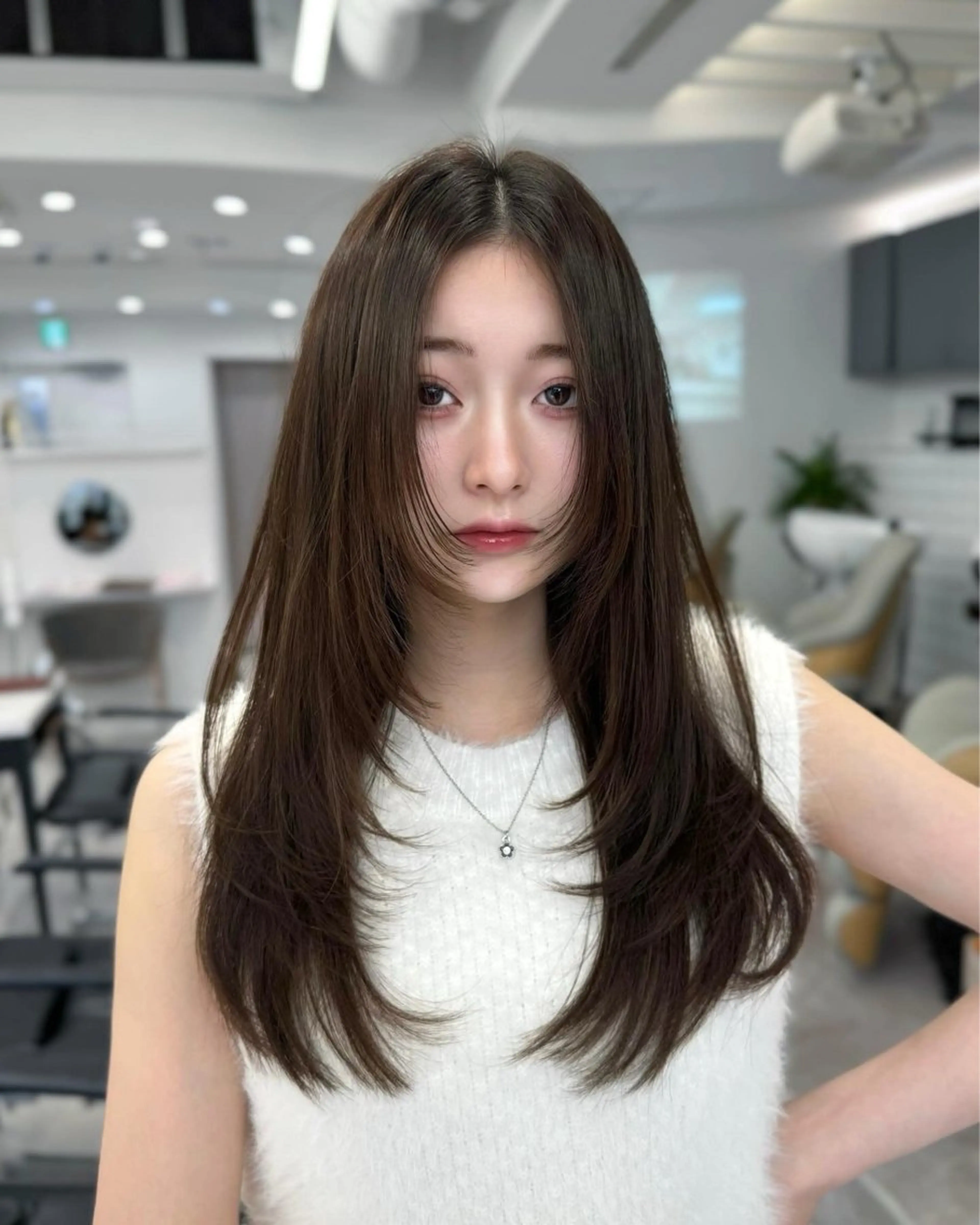 ロング 映える顔まわり/前髪 特化 💗 ユキマのヘアスタイル