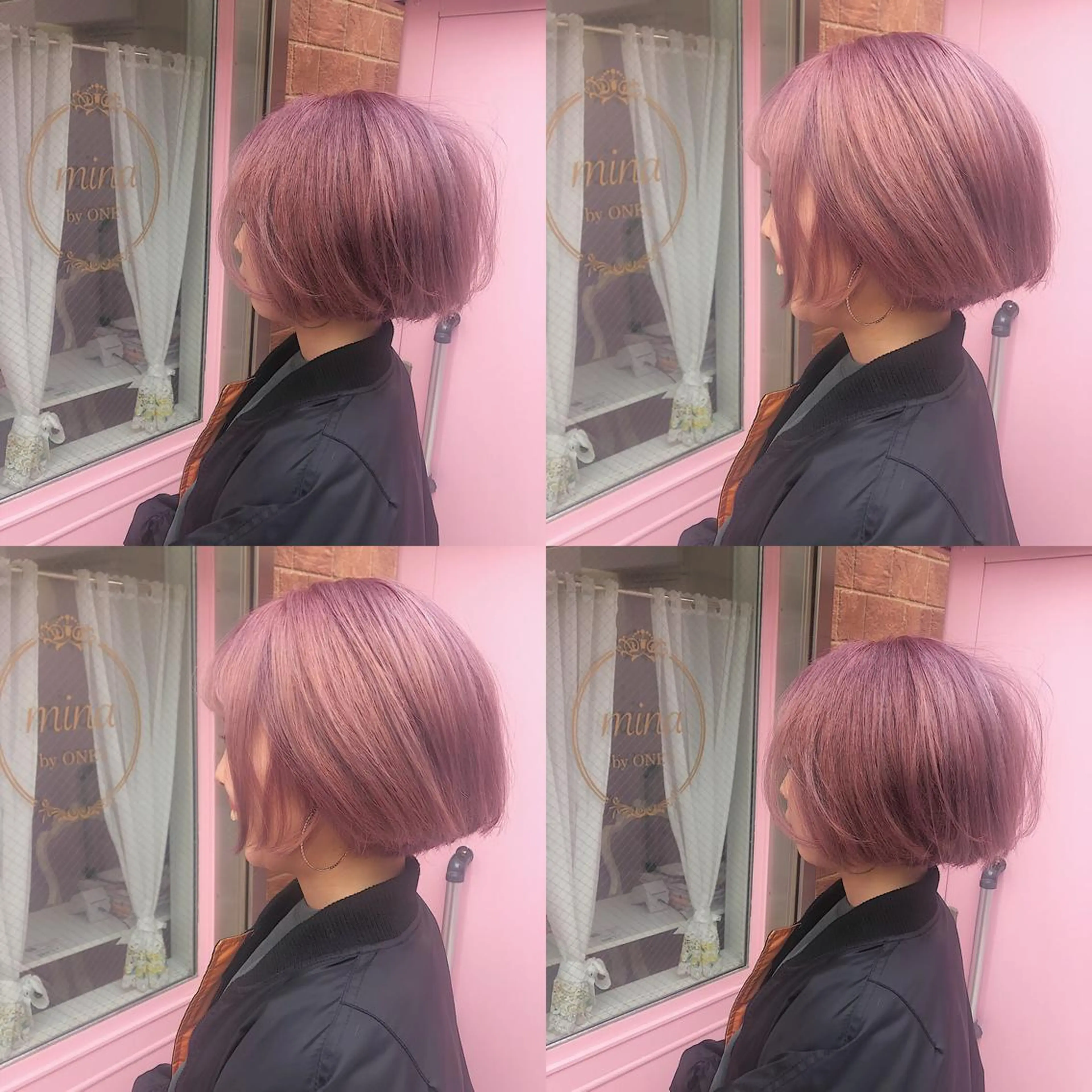 ショート カラー JuNブリーチに 縮毛矯正するプロのヘアスタイル