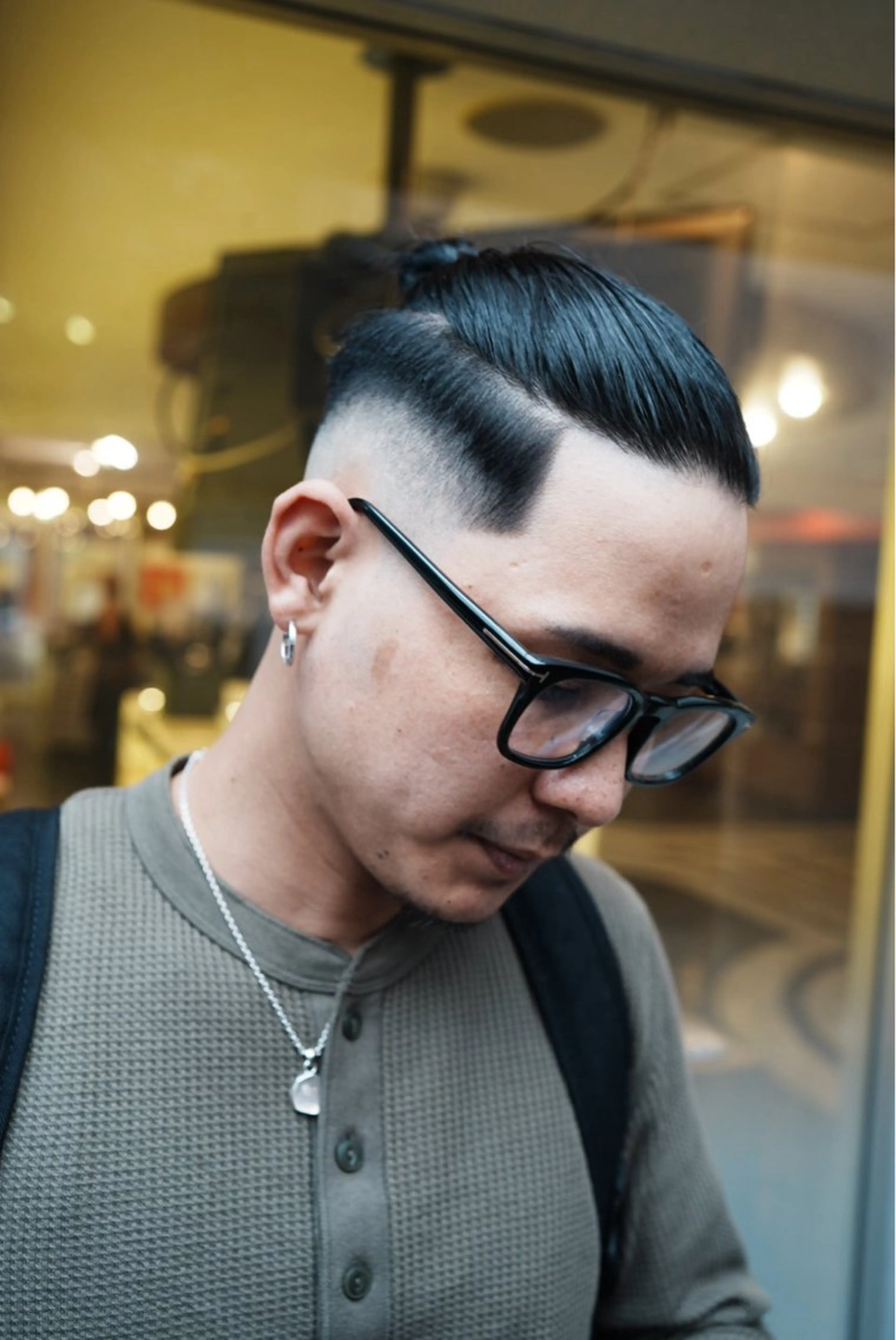 ミディアム メンズ フェードカット マンバンヘア カット トリートメント ヘアセット Men's salon ANSWER所属・メンズサロン ANSWERのヘアスタイル