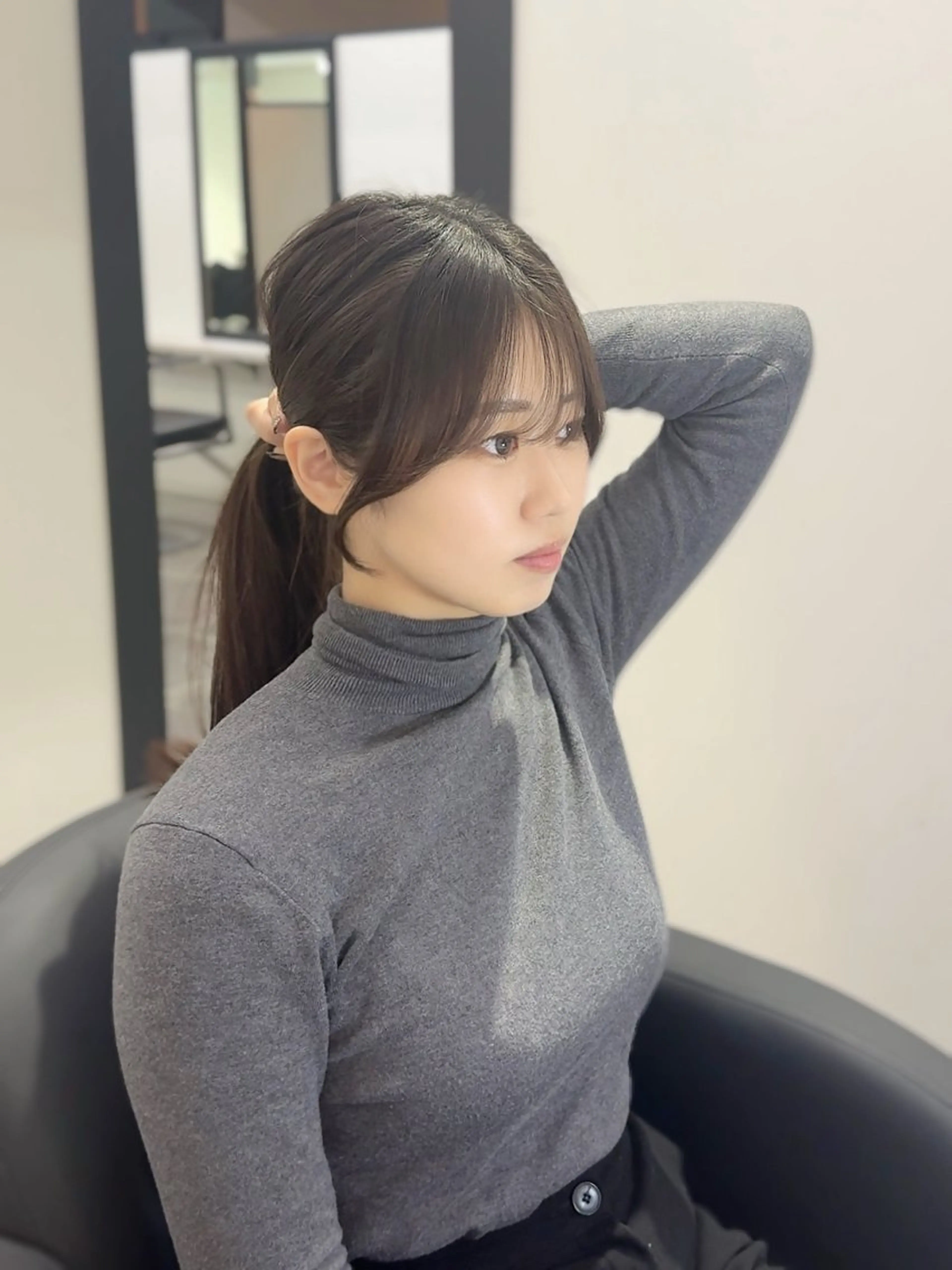 ロング カット トリートメント YUZU🎀顔まわり ×レイヤーカットのヘアスタイル