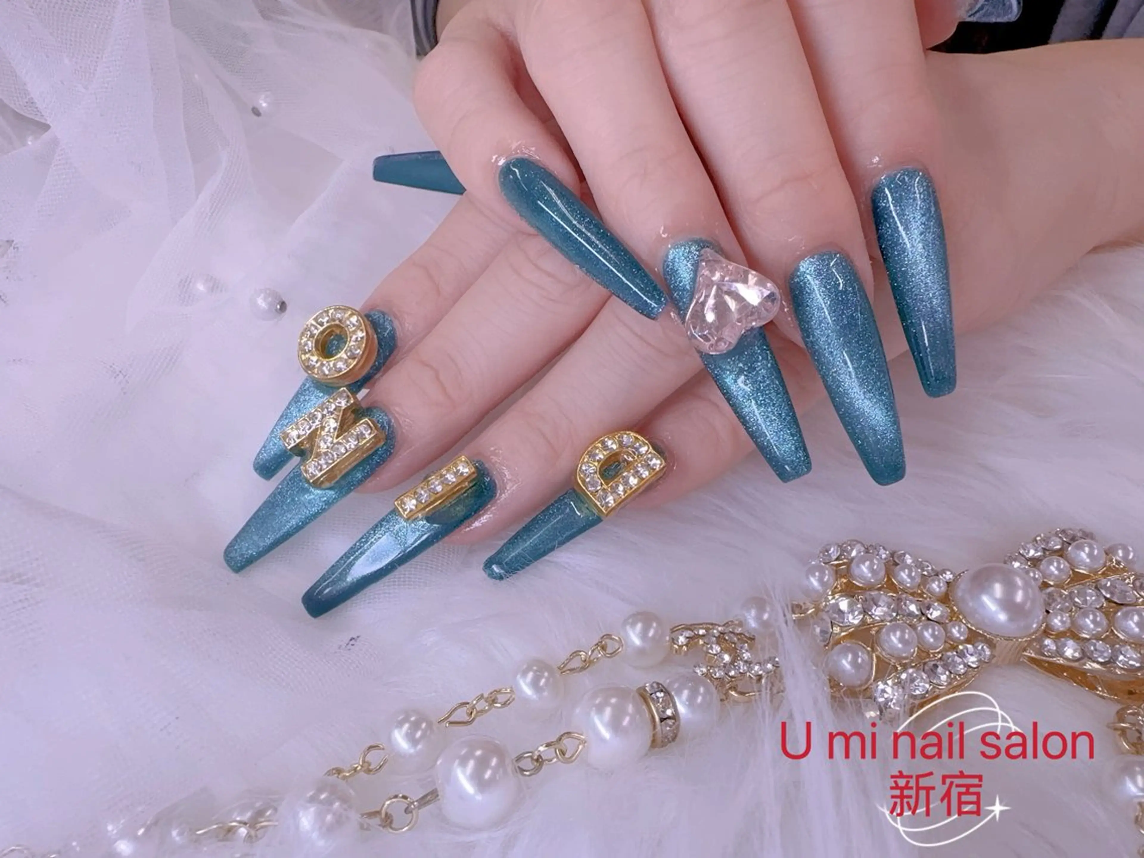 ネイル ボルドー チークネイル 長さ出し フレンチネイル ジェルネイル UMI ネイルサロン新宿🎀のネイルデザイン