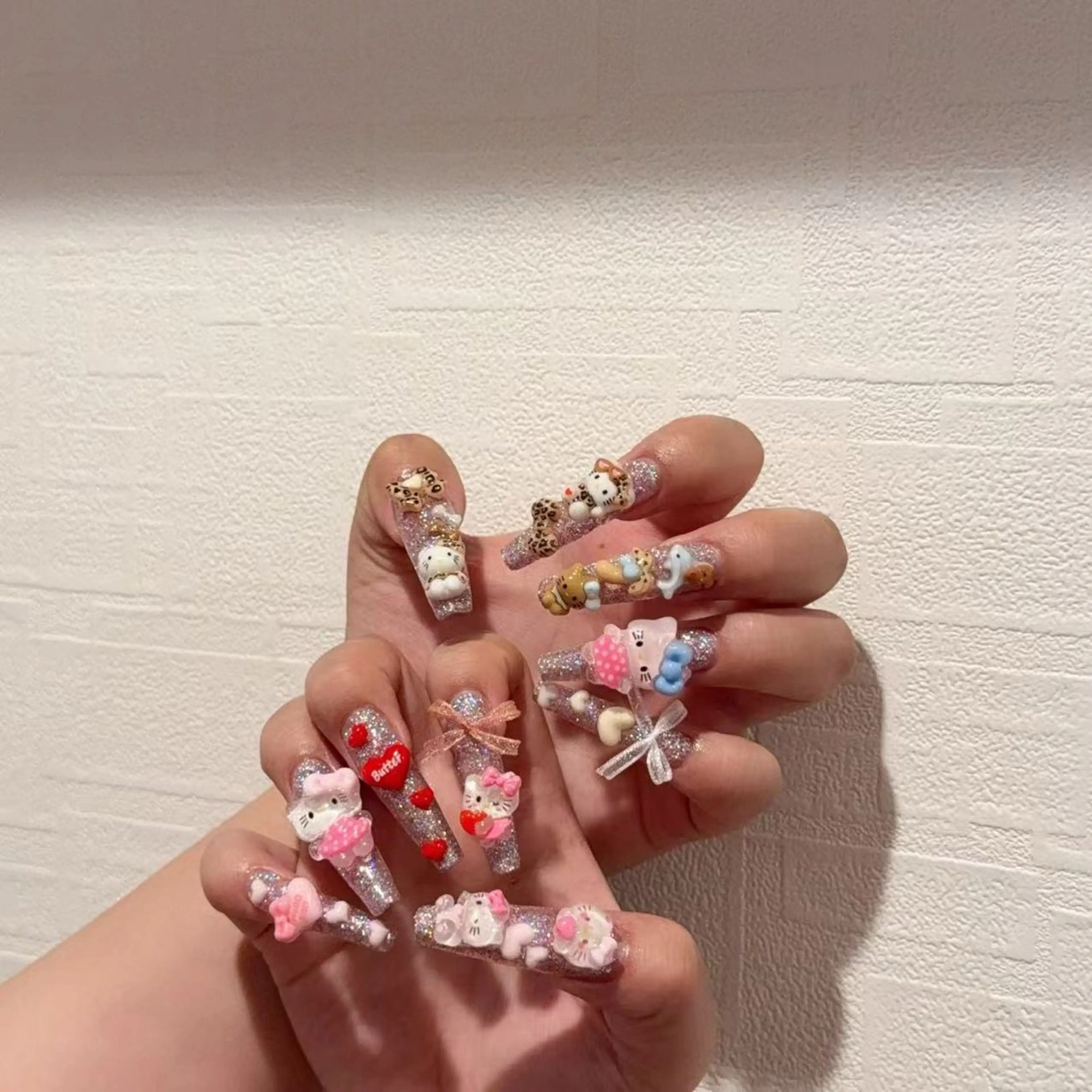 🎀チップスカルプ10本ア-トゴデゴデデザインの写真