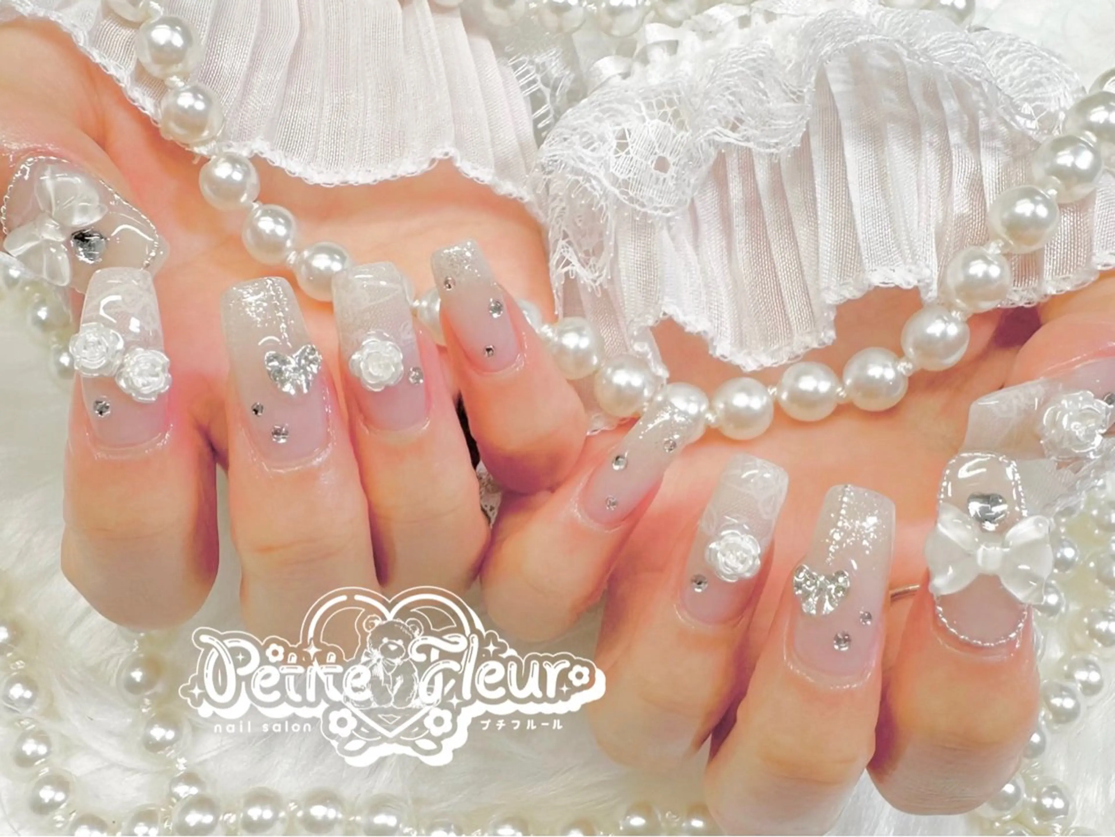 ネイル レース 持ち込み ❁⃘*。Petite fleur❁⃘*りさのネイルデザイン