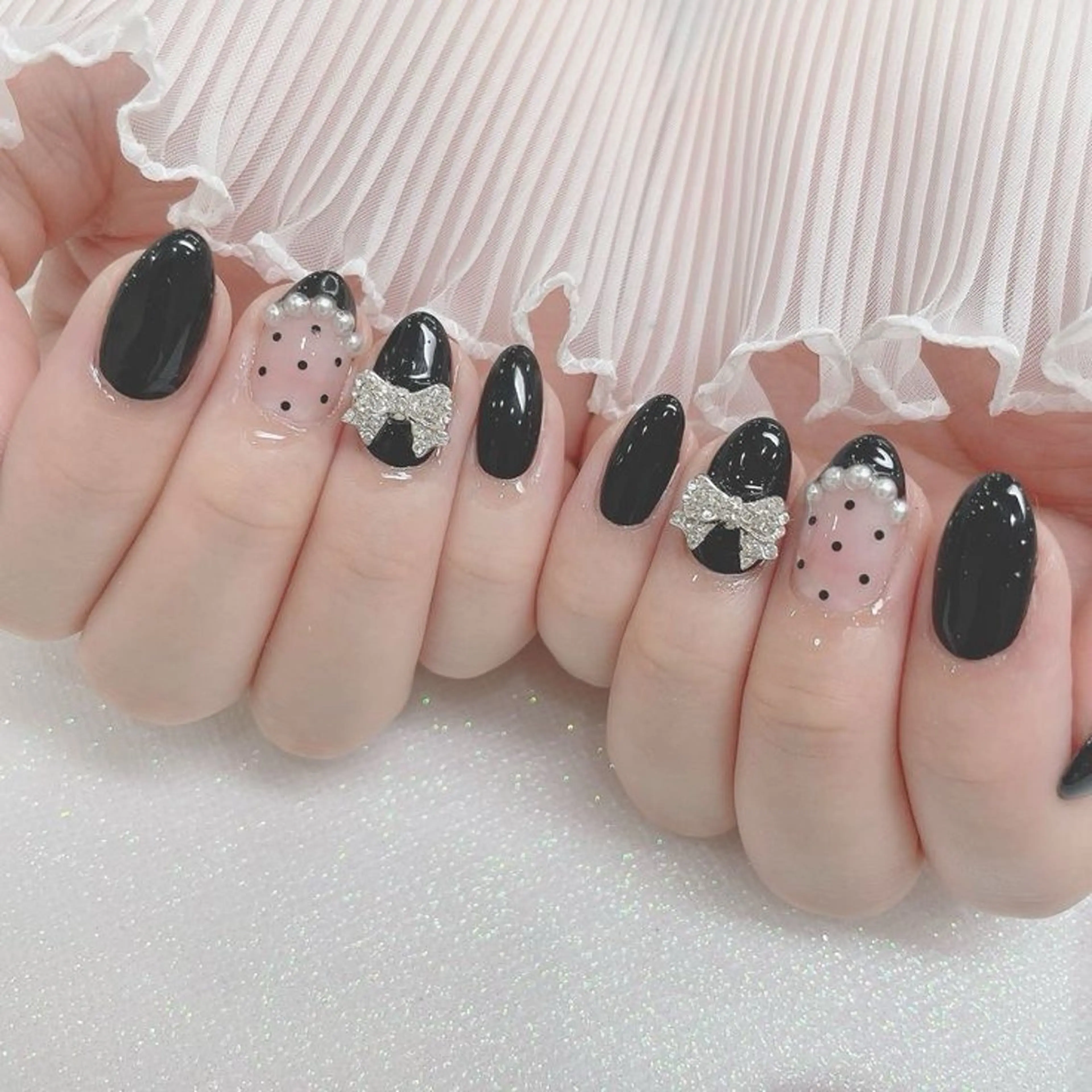 ネイル 長さ出し フレンチネイル グラデーション 卒業式 マグネットネイル MIHANA NAILのネイルデザイン