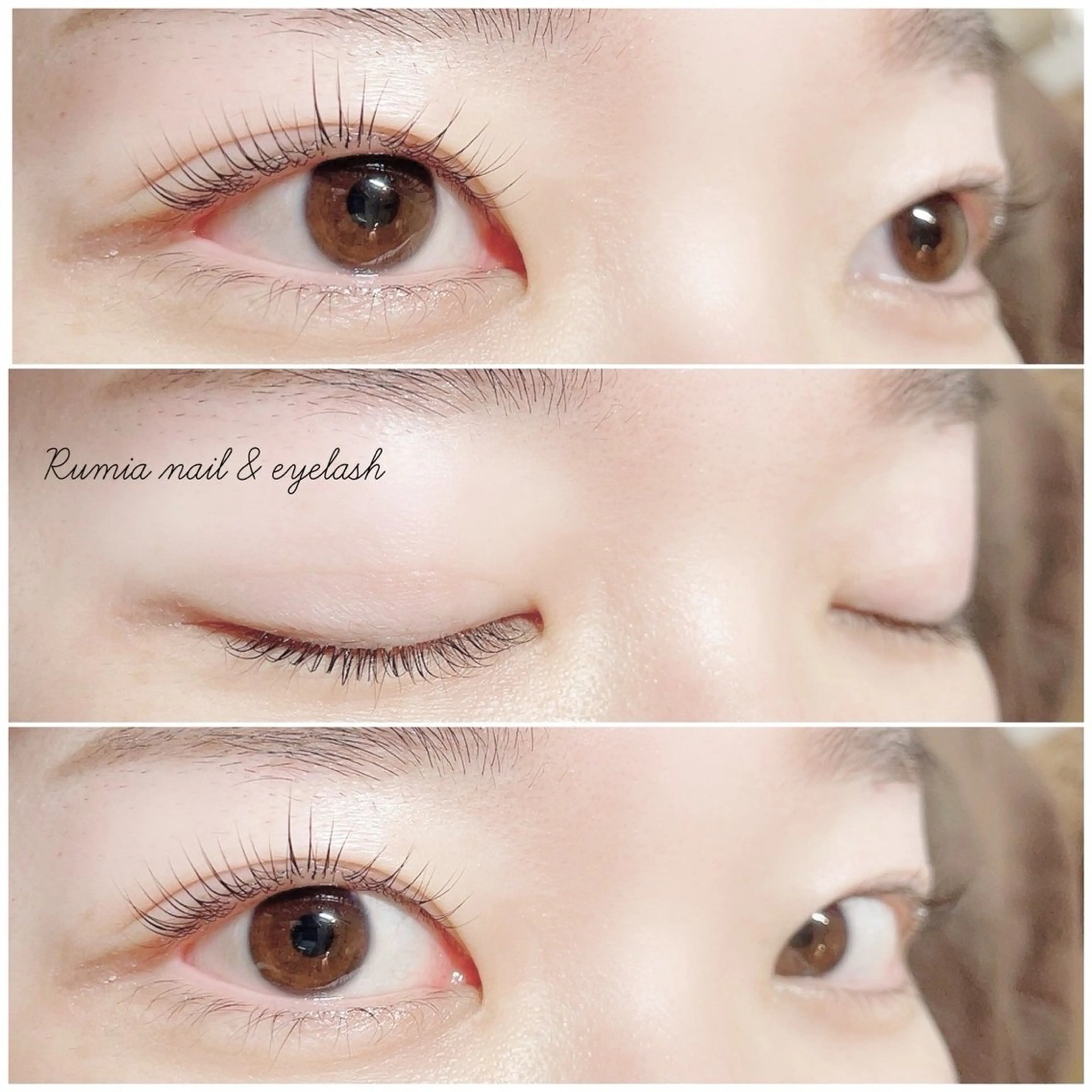 マツエク・マツパ 韓国風マツエク ナチュラル パリジェンヌラッシュリフト まつげパーマ 一重×まつ毛パーマ Rumia Salonのエステ・リラクイメージ