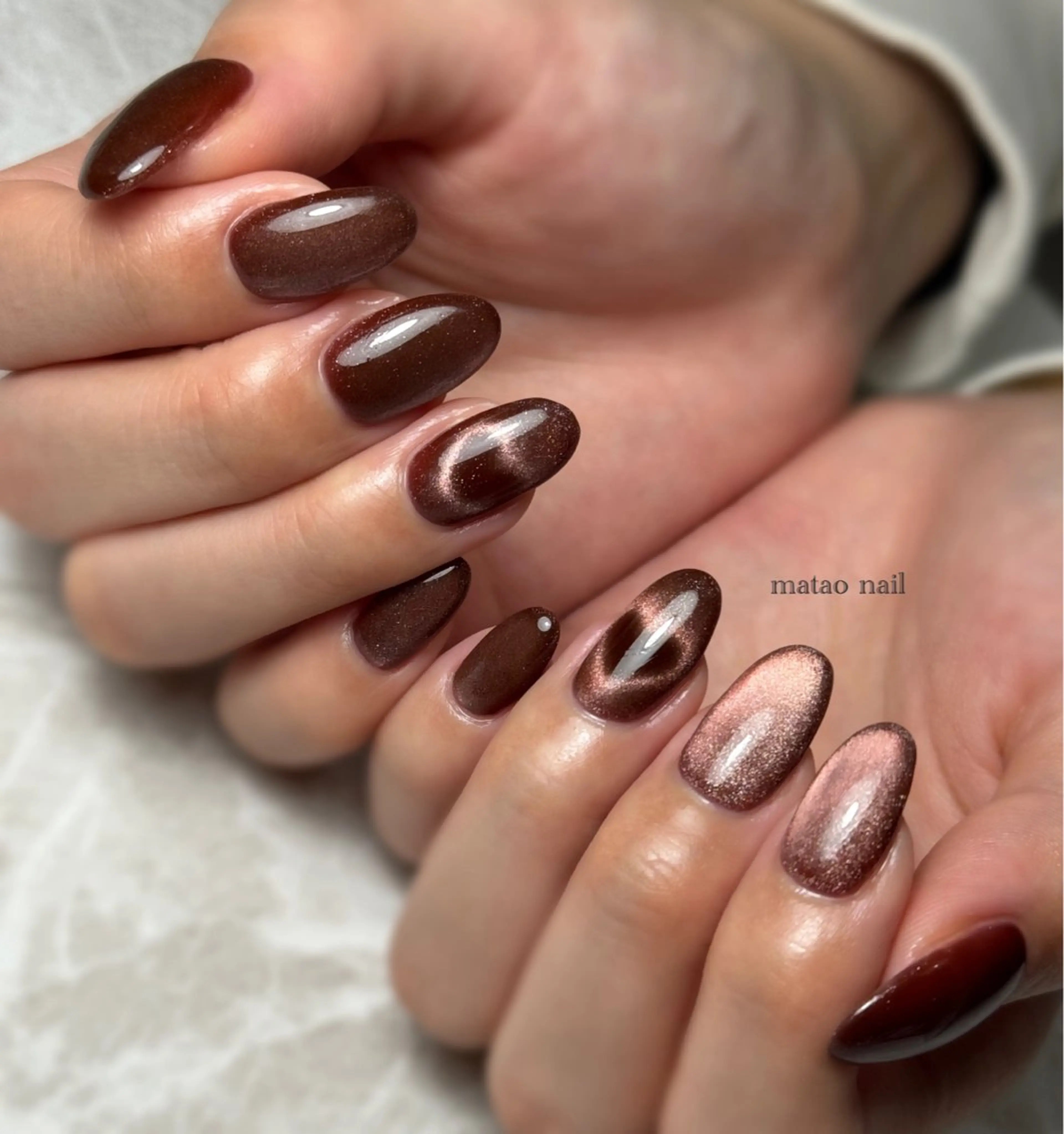 ネイル アートネイル マグネットネイル ワンカラーネイル matao nailのネイルデザイン