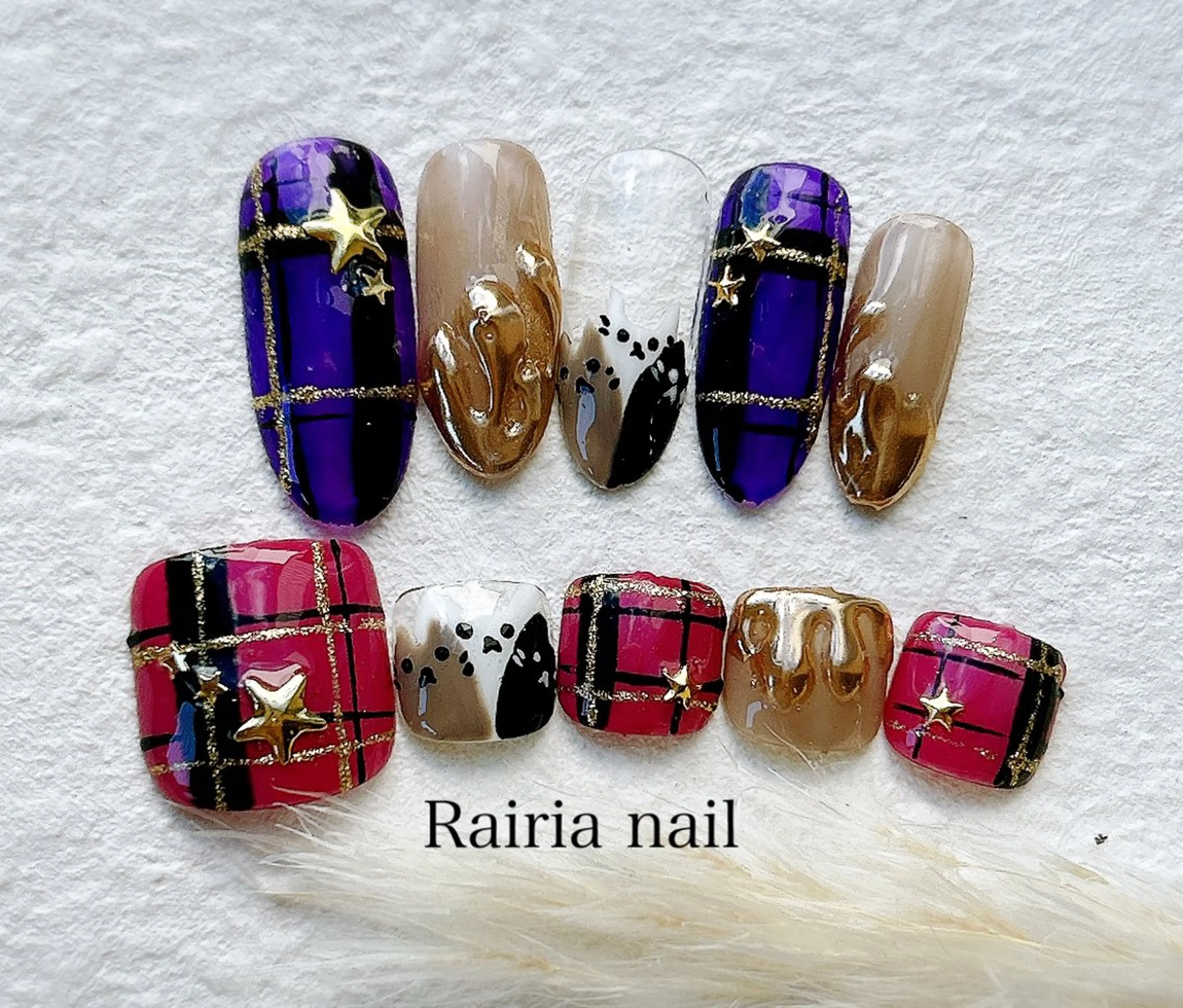 ネイル アートネイル ジェルネイル 持ち込み ニュアンスネイル パラジェル Rairia nail本八幡店のネイルデザイン