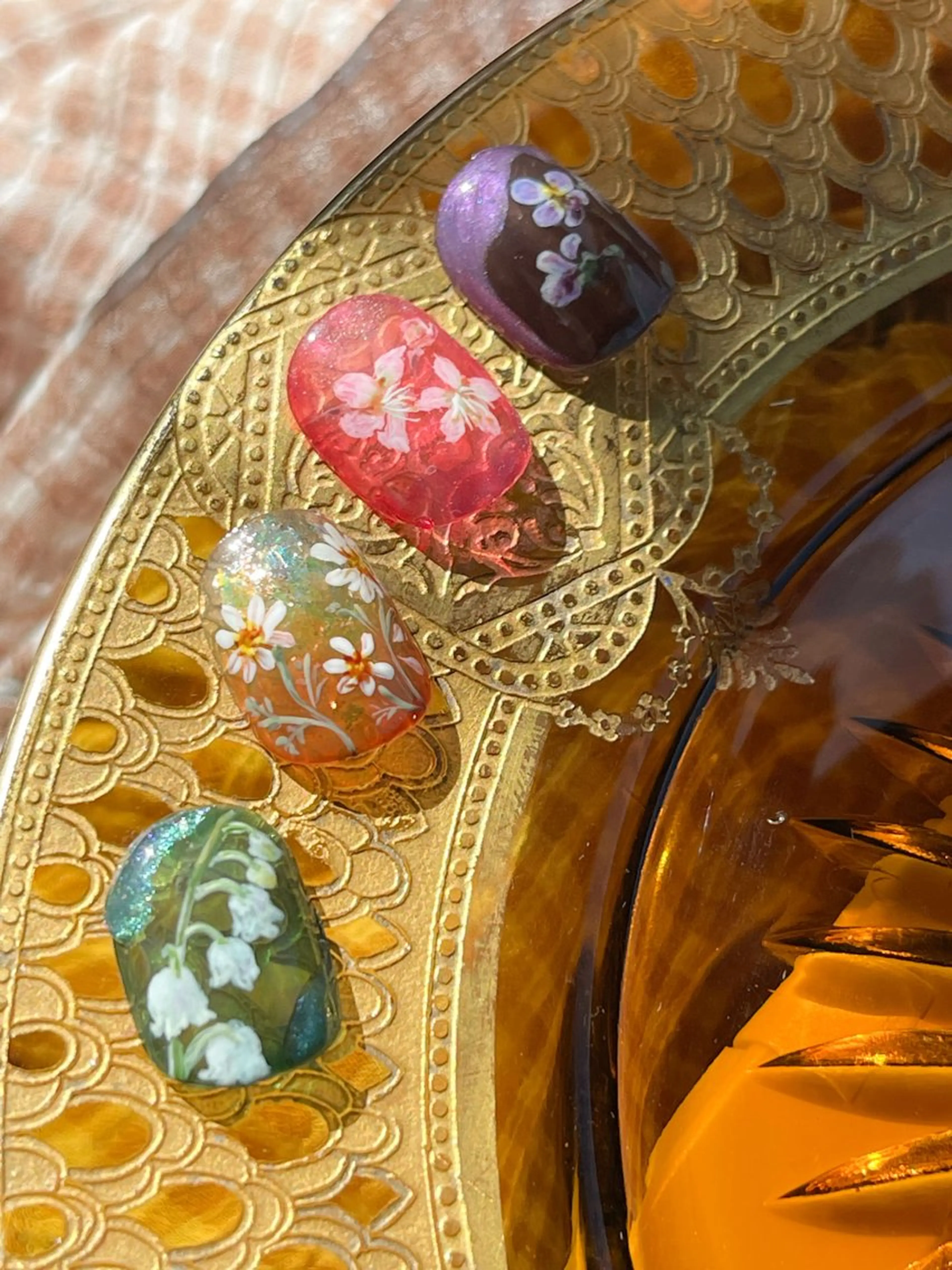 ネイル アートネイル 春ネイル ネイルアトリエ anpアンプのネイルデザイン