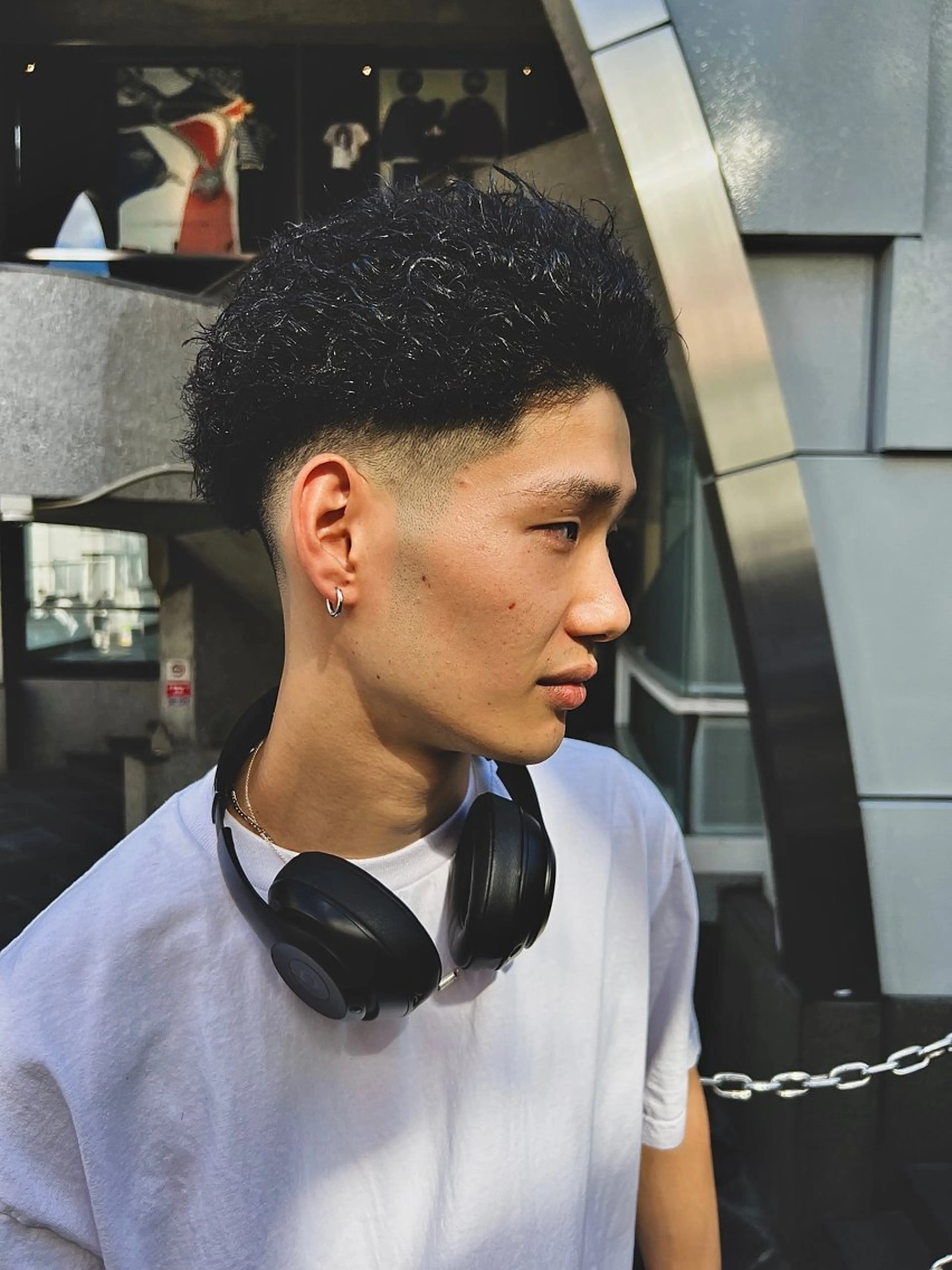 ショート パーマ メンズ 豊崎 佑輔のヘアスタイル