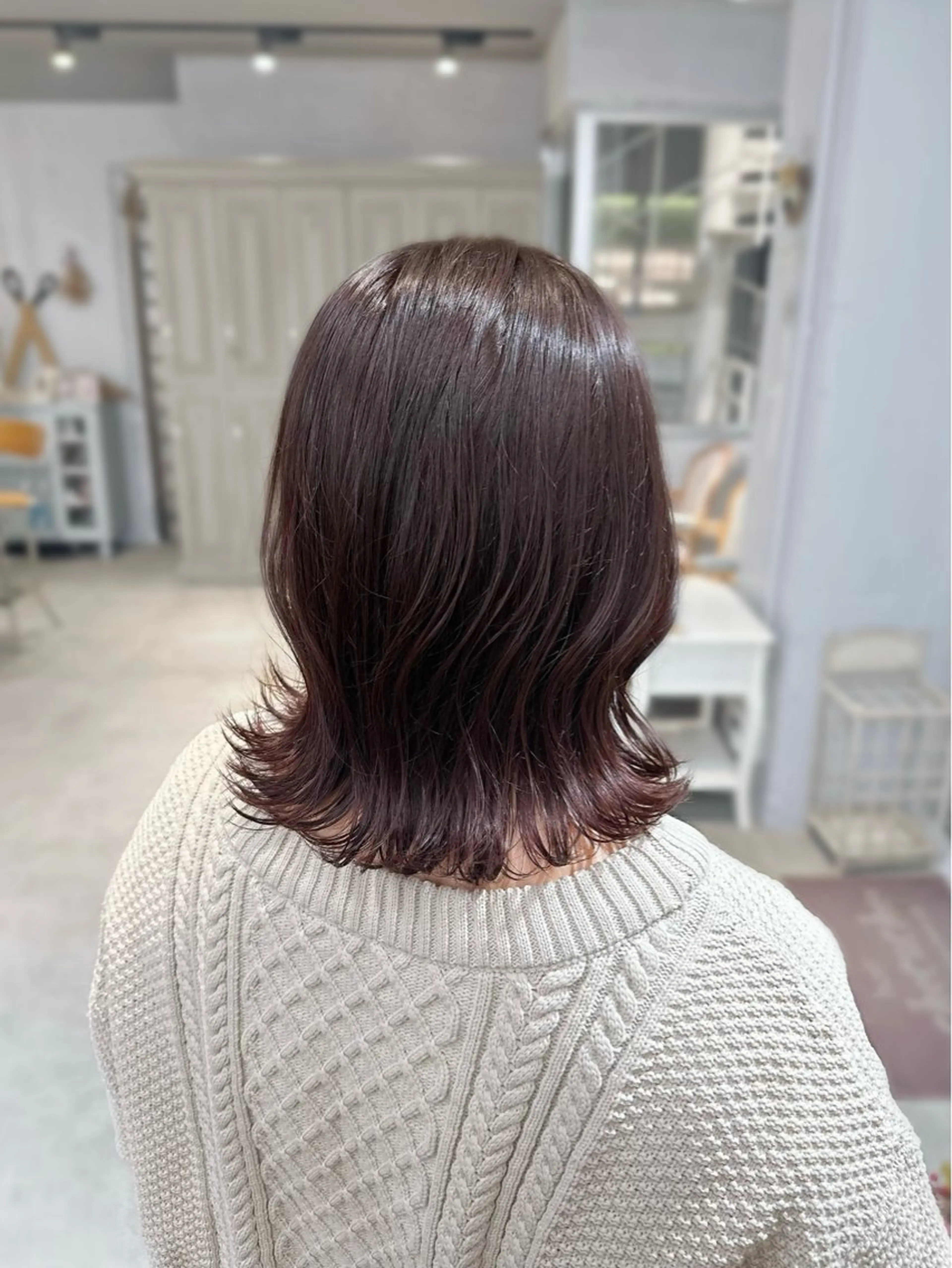 ミディアム カラー ブリーチ ダブルカラー ブリーチなしカラー トリートメント 無料カットモデル🩶 30%off/はるかのヘアスタイル