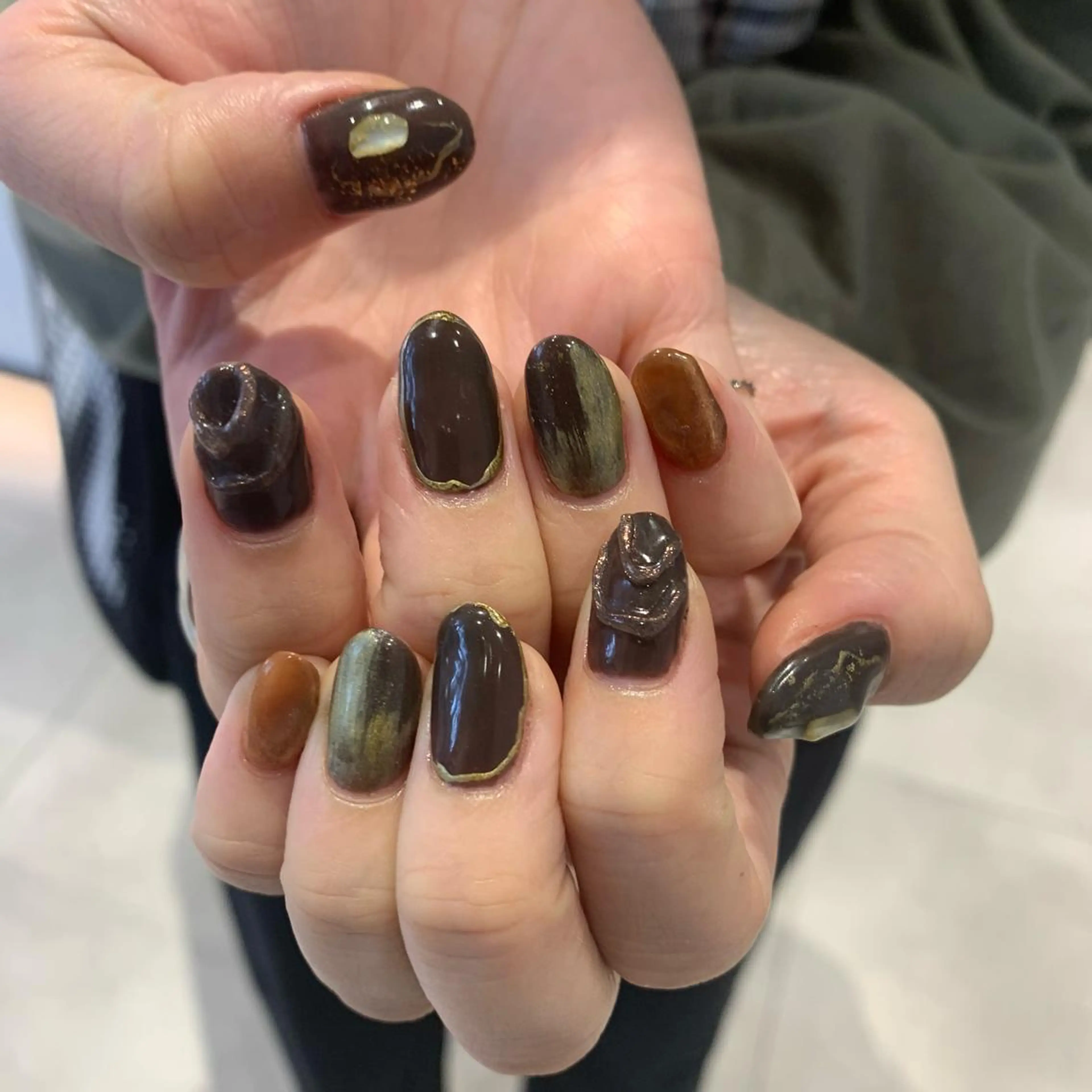 ネイル ニュアンスネイル ハンドネイル Kureha/ネイル トレンドヘアのヘアスタイル