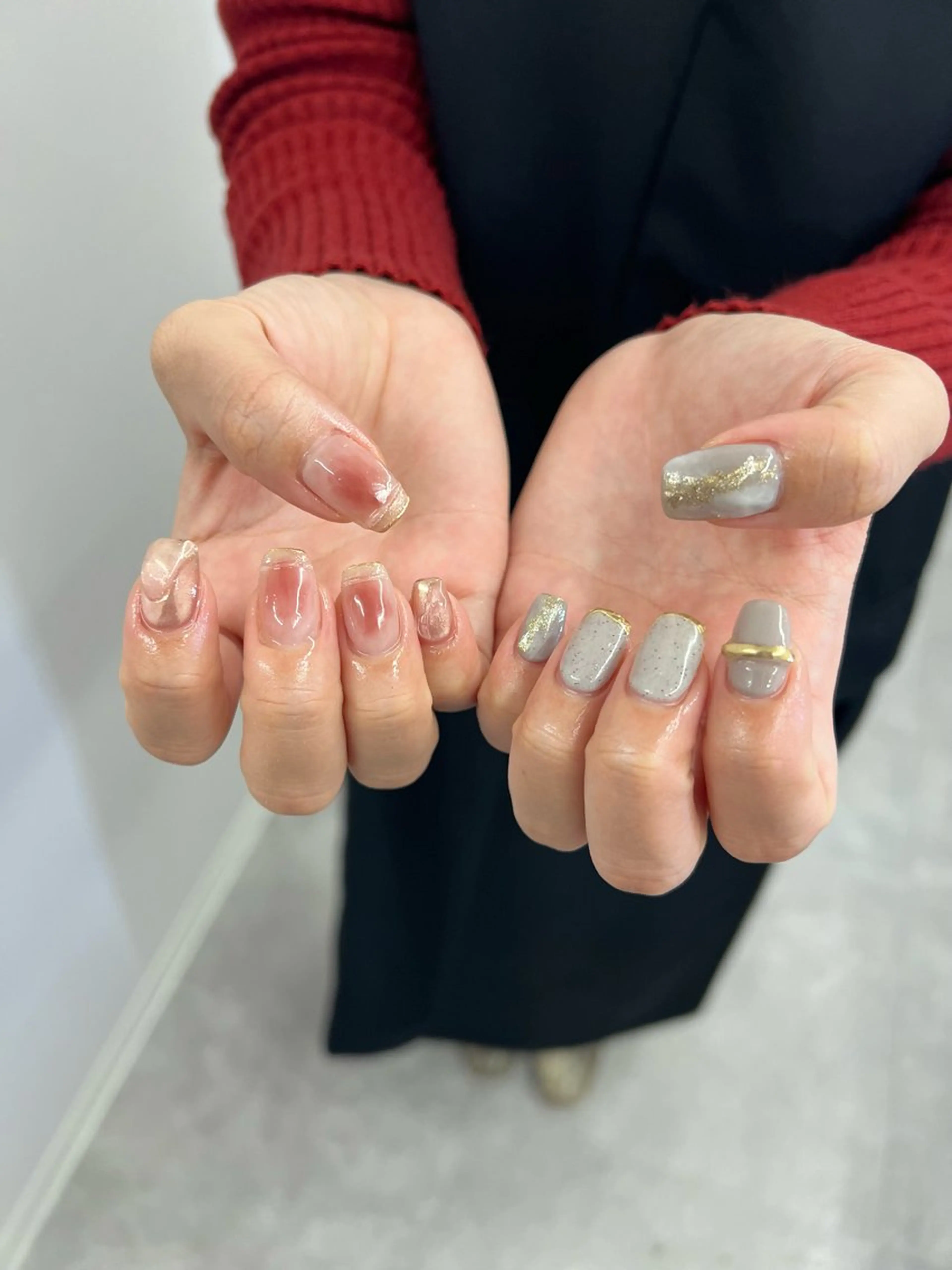 ネイル フレンチネイル ジェルネイル マグネットネイル ニュアンスネイル パラジェル ハンドネイル ハンドケア Bana_ Nailのその他イメージ