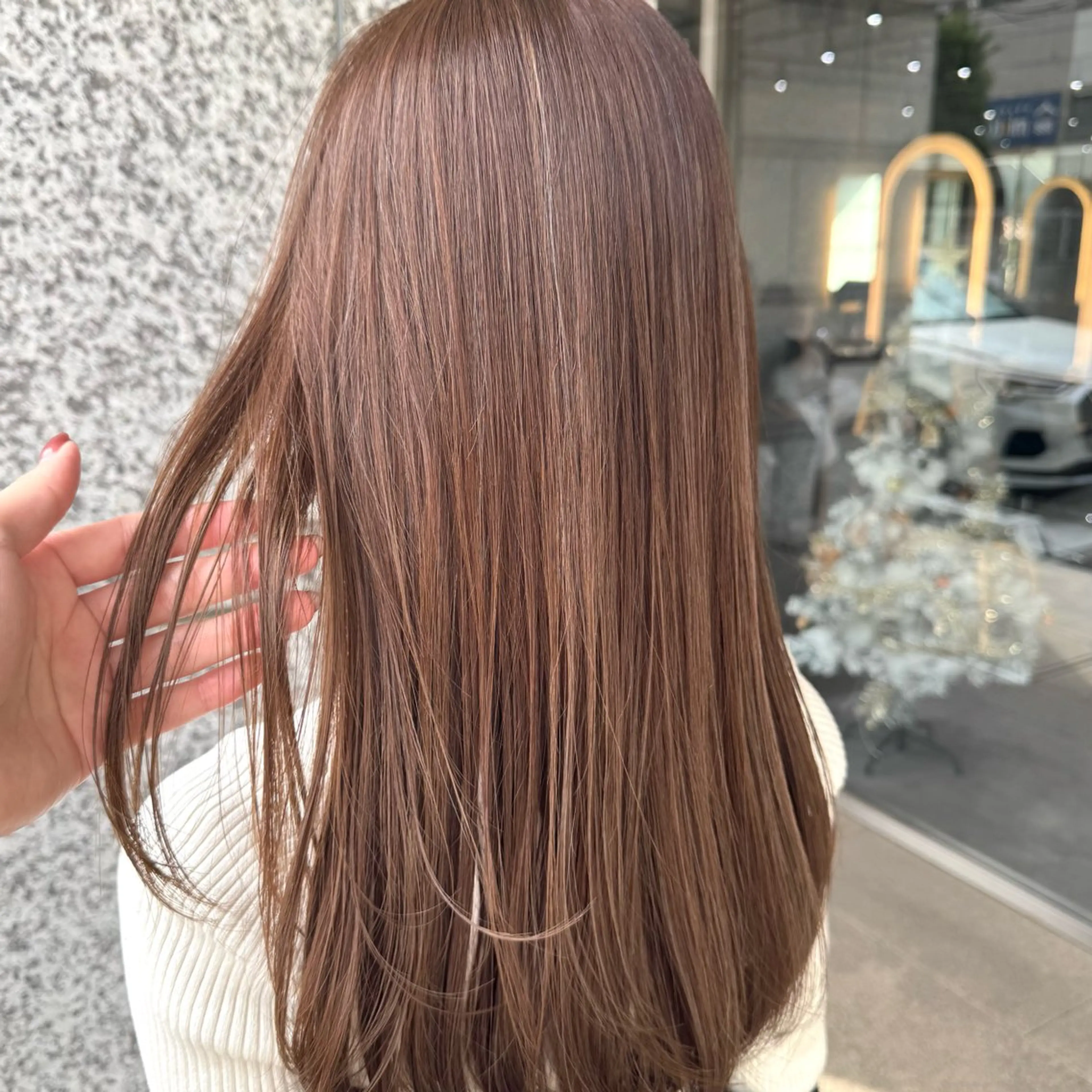 ロング カラー ヘアアレンジ ヘアカラー ブリーチなしカラー /ベージュ/安形翔のヘアスタイル