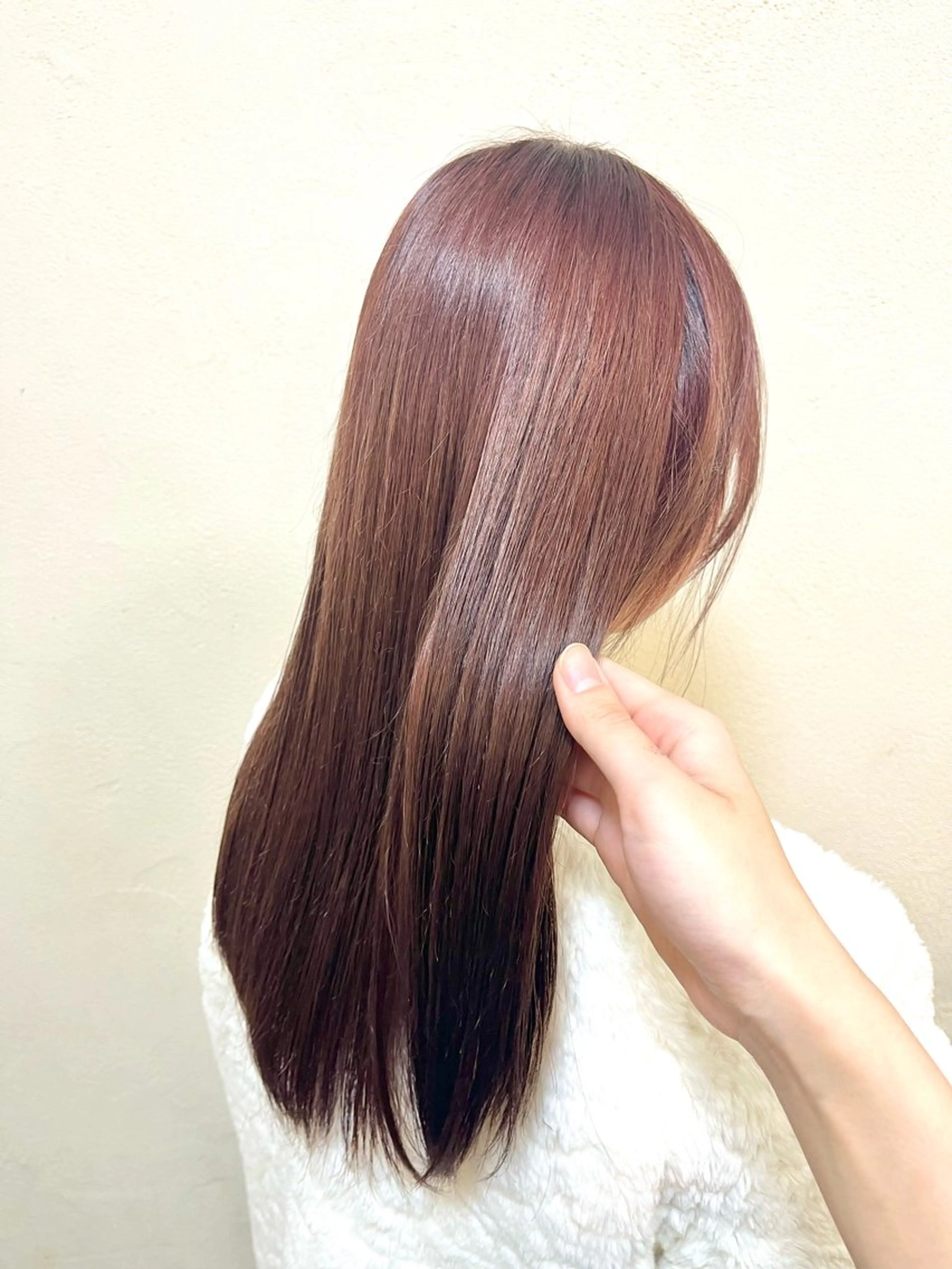 ロング カラー カット 縮毛矯正 トリートメント うる艶カラー× ハイトーン/miuのヘアスタイル