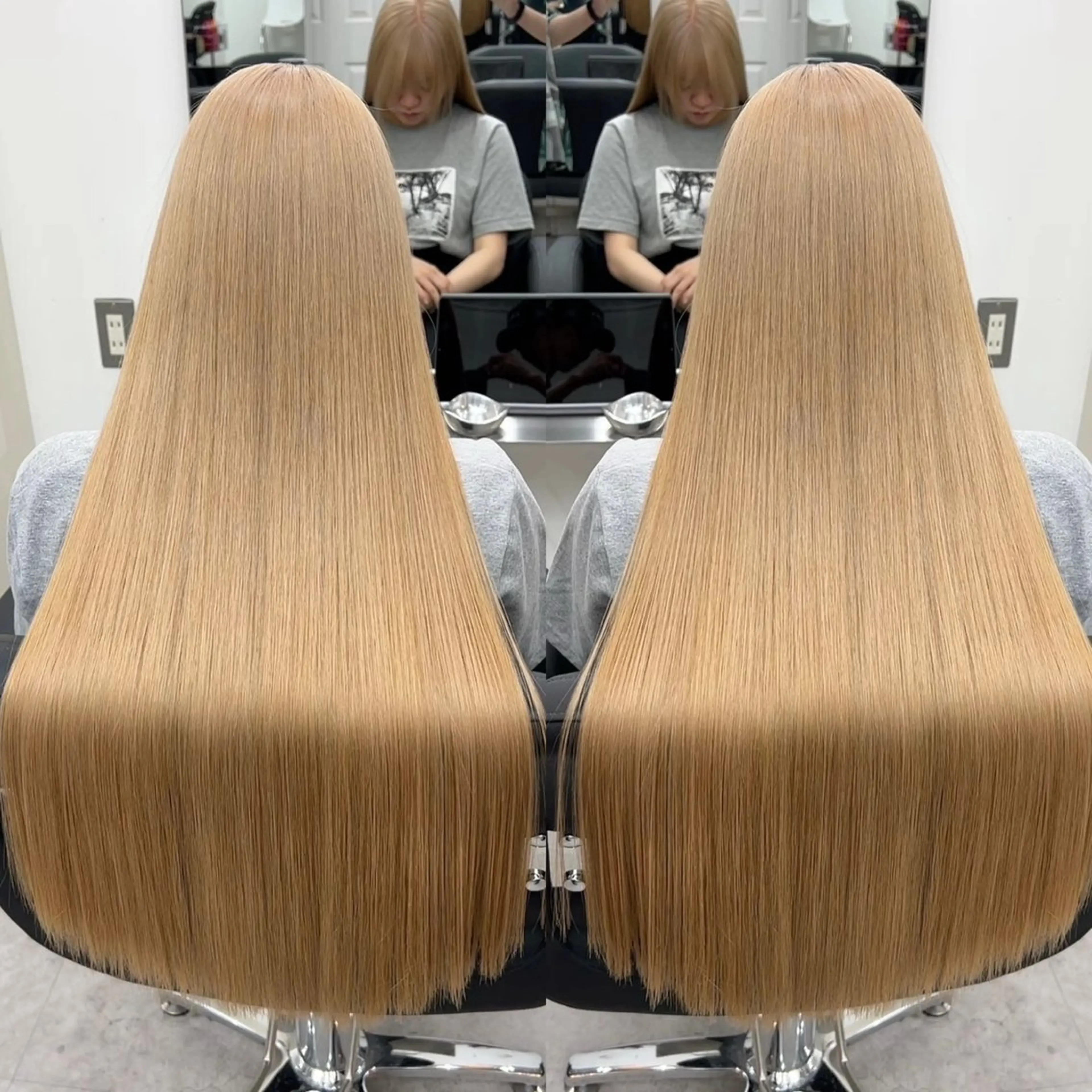 🌈⭐️透明感抜群⭐️🌈リタッチブリーチ➕フルカラー🩵の写真