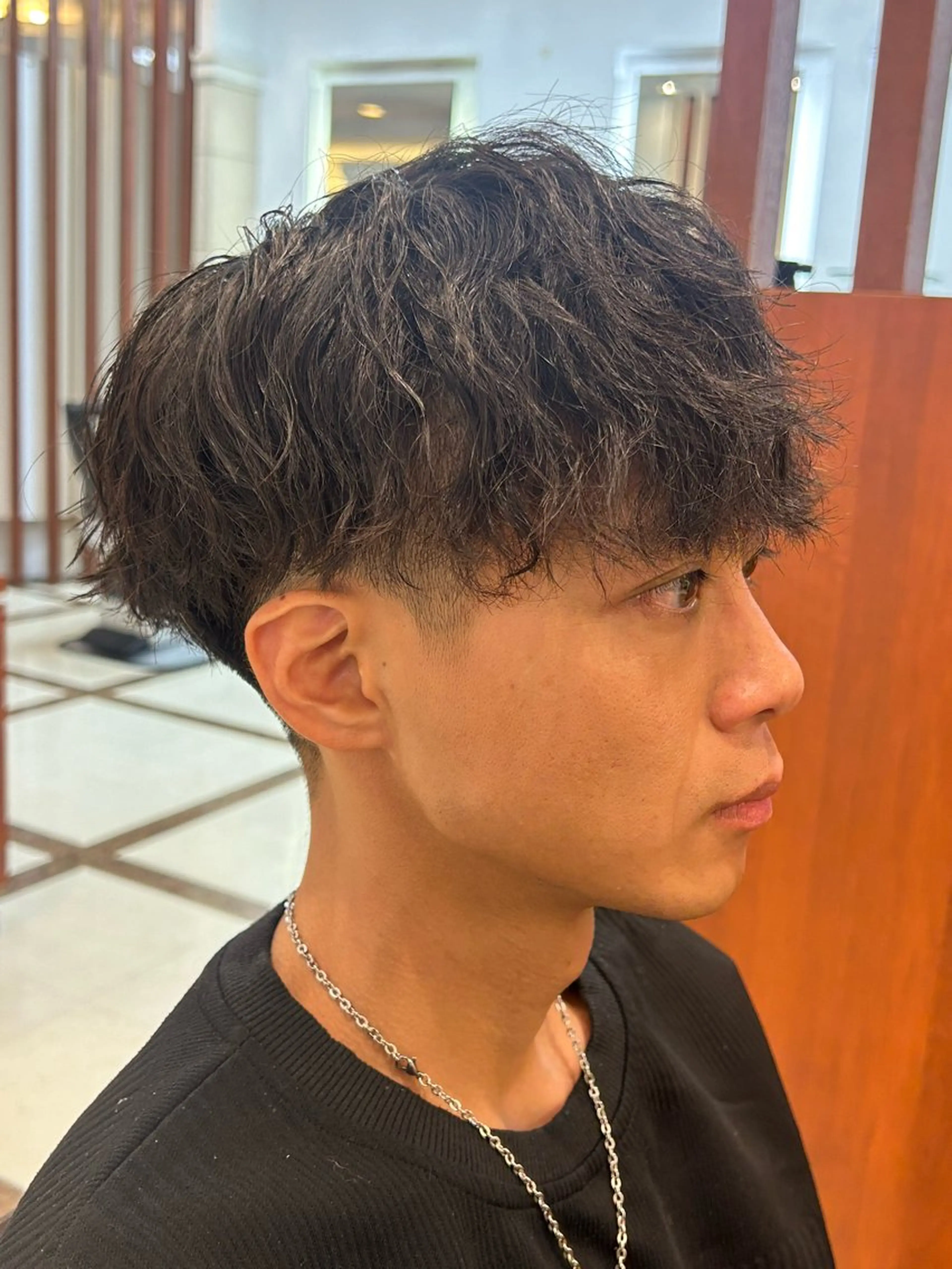 ショート パーマ メンズ マッシュ メンズパーマ 学生（メンズ向け） 学生 伊藤 美紀のヘアスタイル