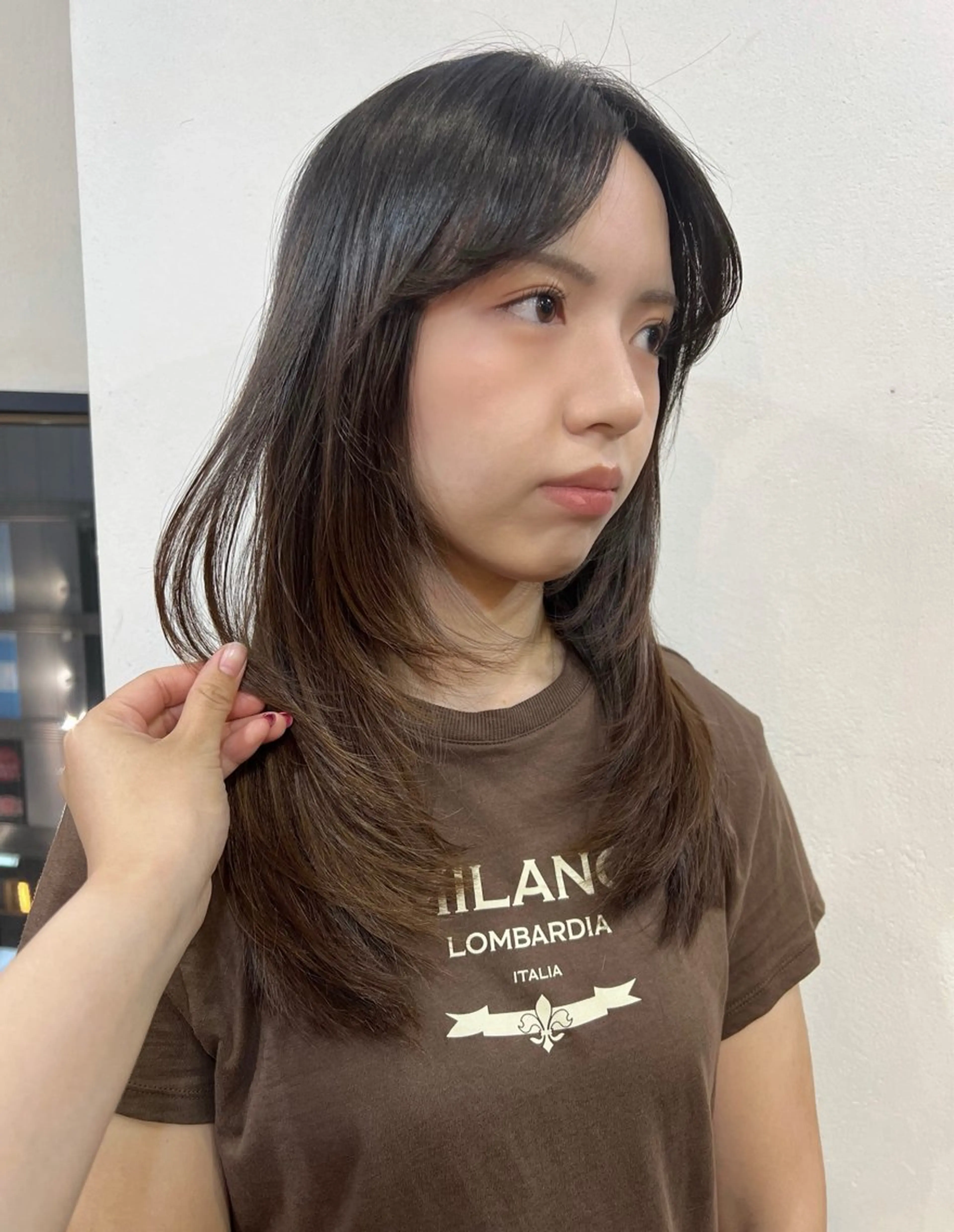 ロング レイヤーカット 韓国ヘア 🎀華澄のヘアスタイル