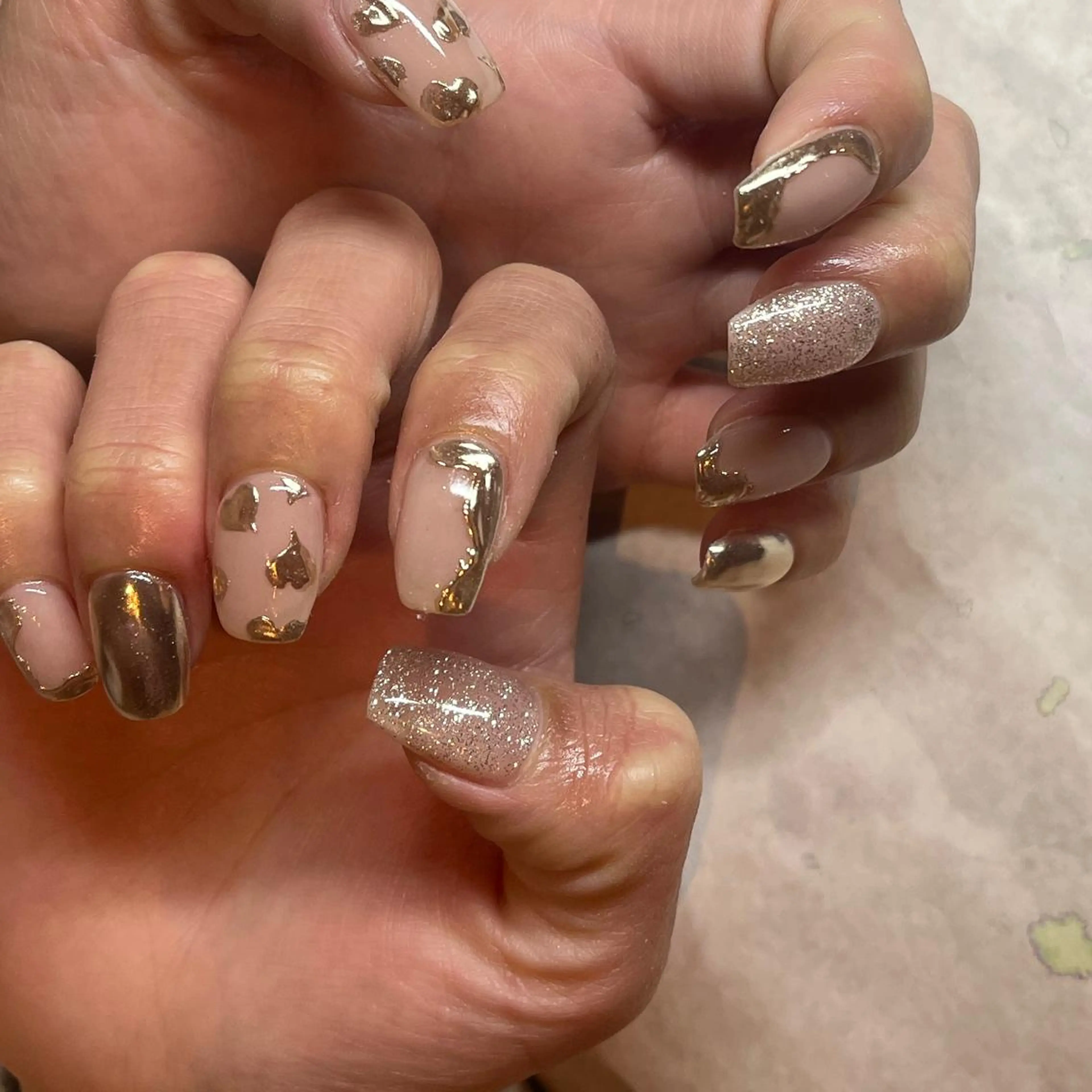 ネイル アートネイル ハート フリーランス¨̮⃝ ネイリストOKADAのネイルデザイン