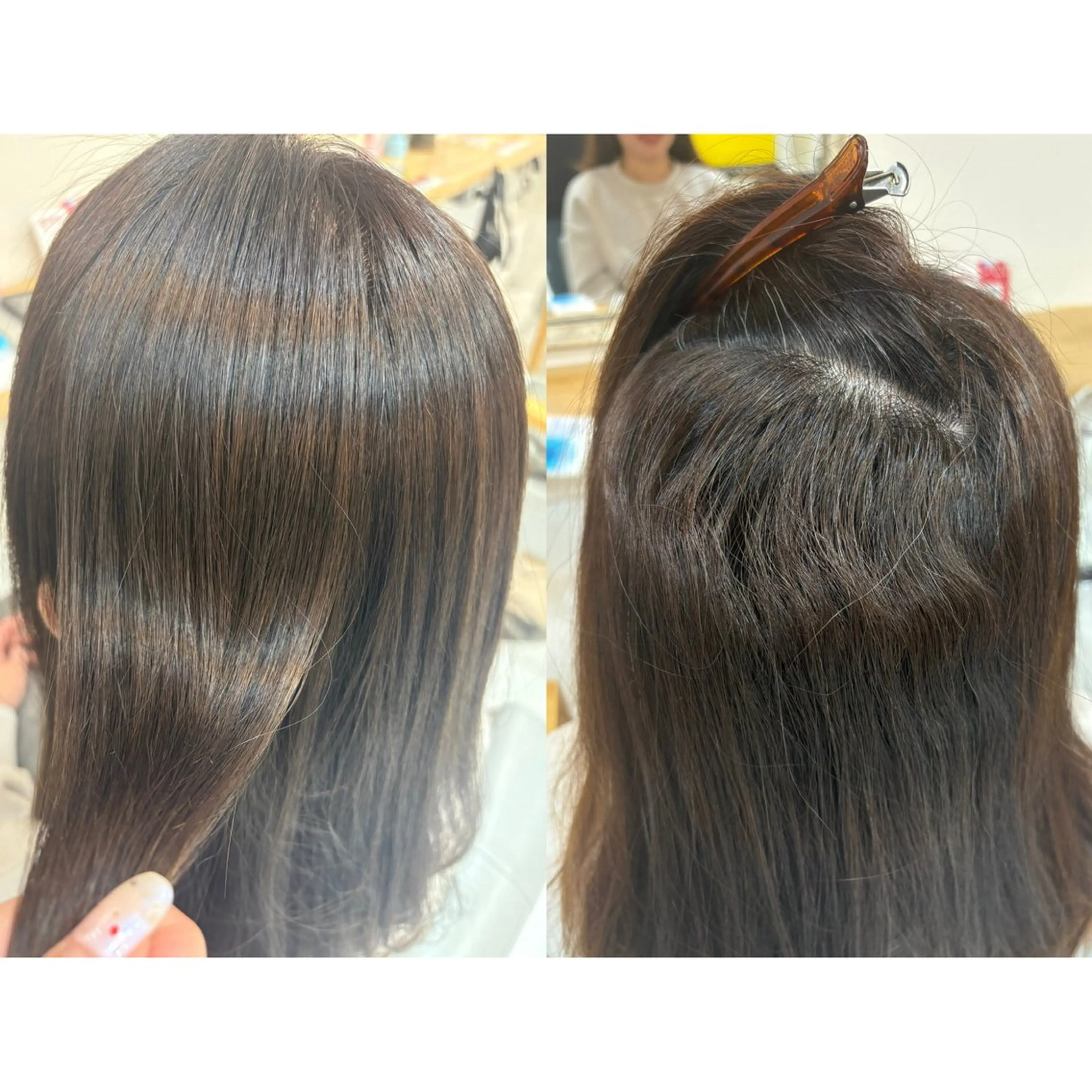 ロング カット ヘアカラー 縮毛矯正 トリートメント レイヤーカット・ 縮毛矯正 星野のヘアスタイル