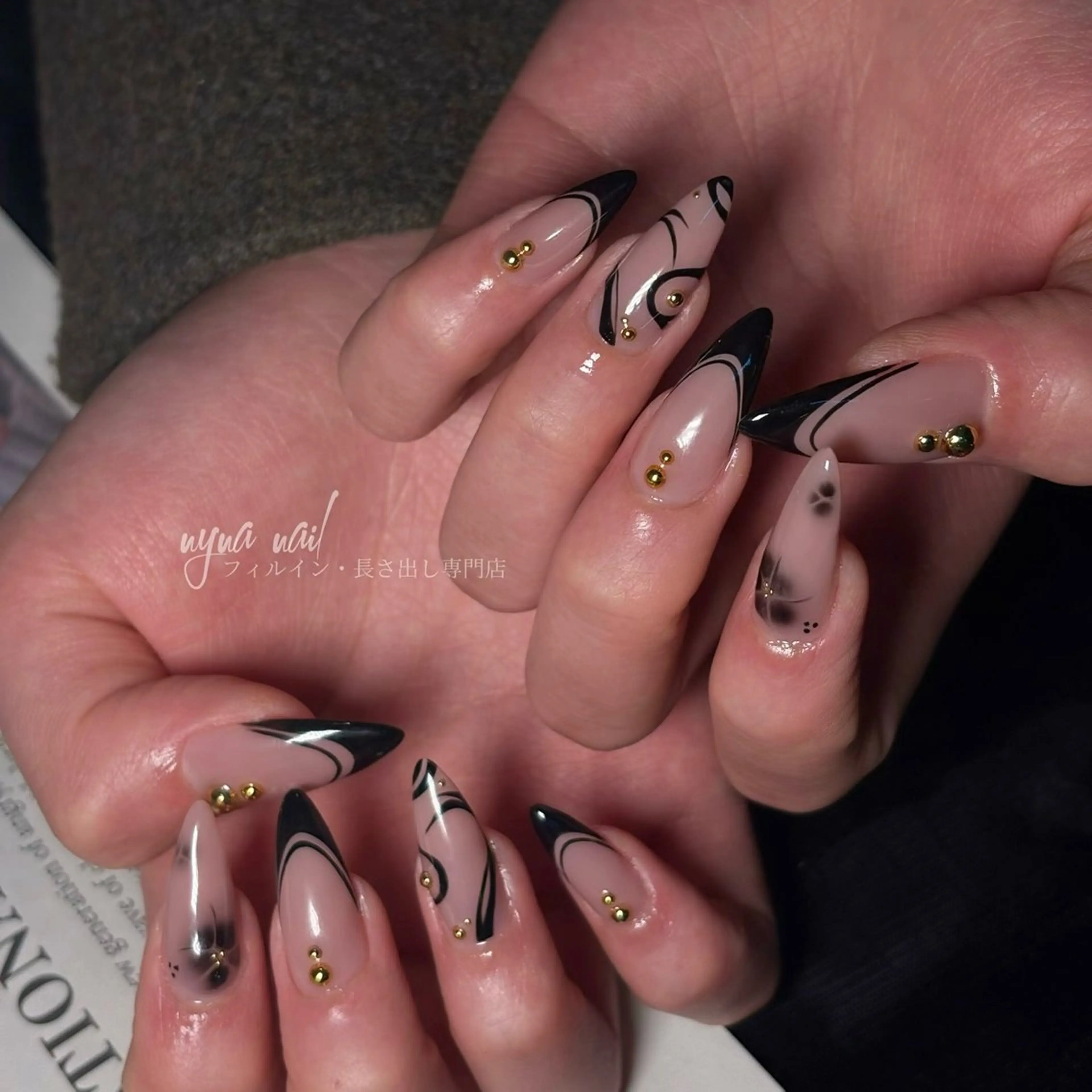 ネイル 長さ出し ネイルチップ ハンドネイル Y U K Iのネイルデザイン