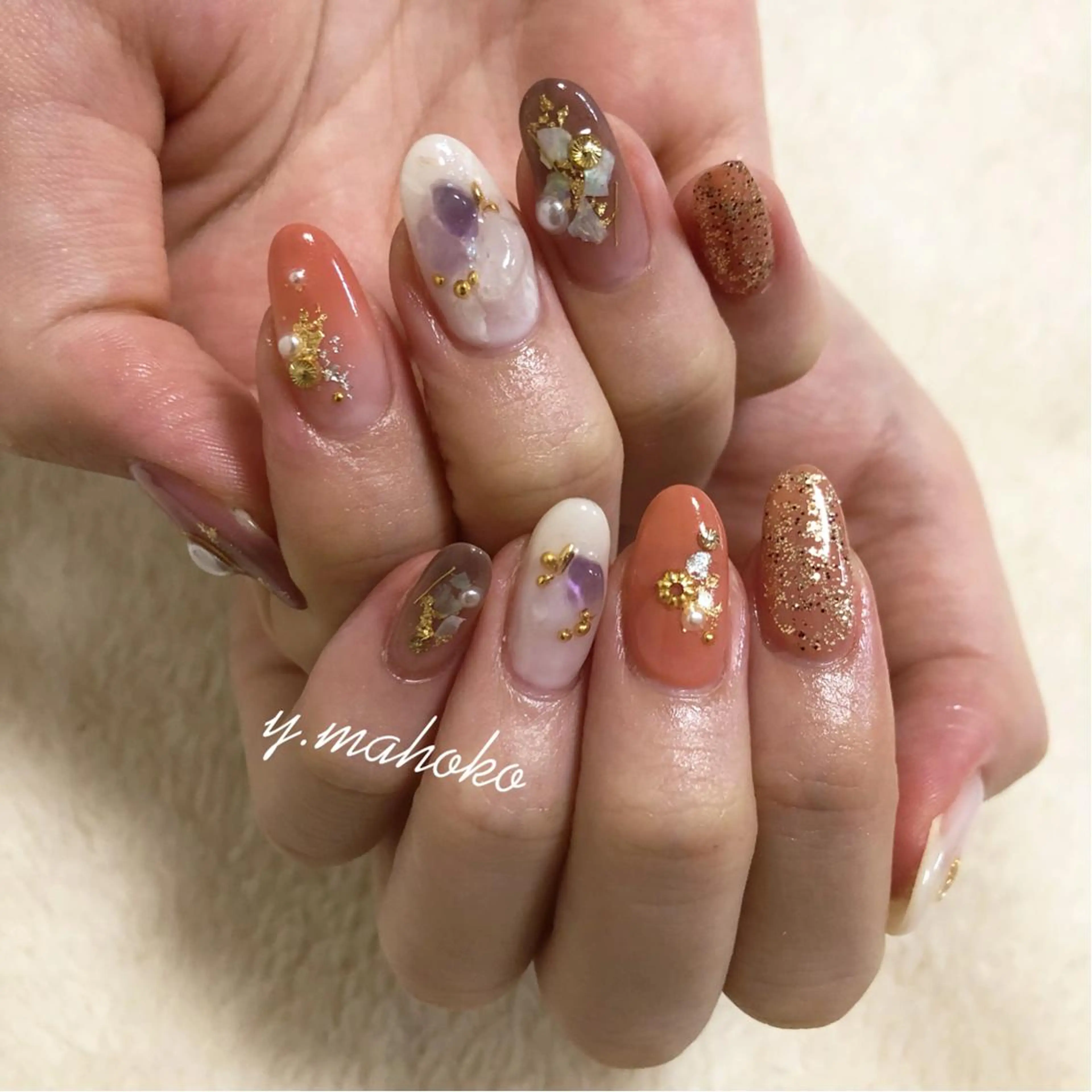 ネイル ニュアンスネイル ハンドネイル She nail studio 原宿所属・パラジェル有/ スカルプ/mahoのネイルデザイン