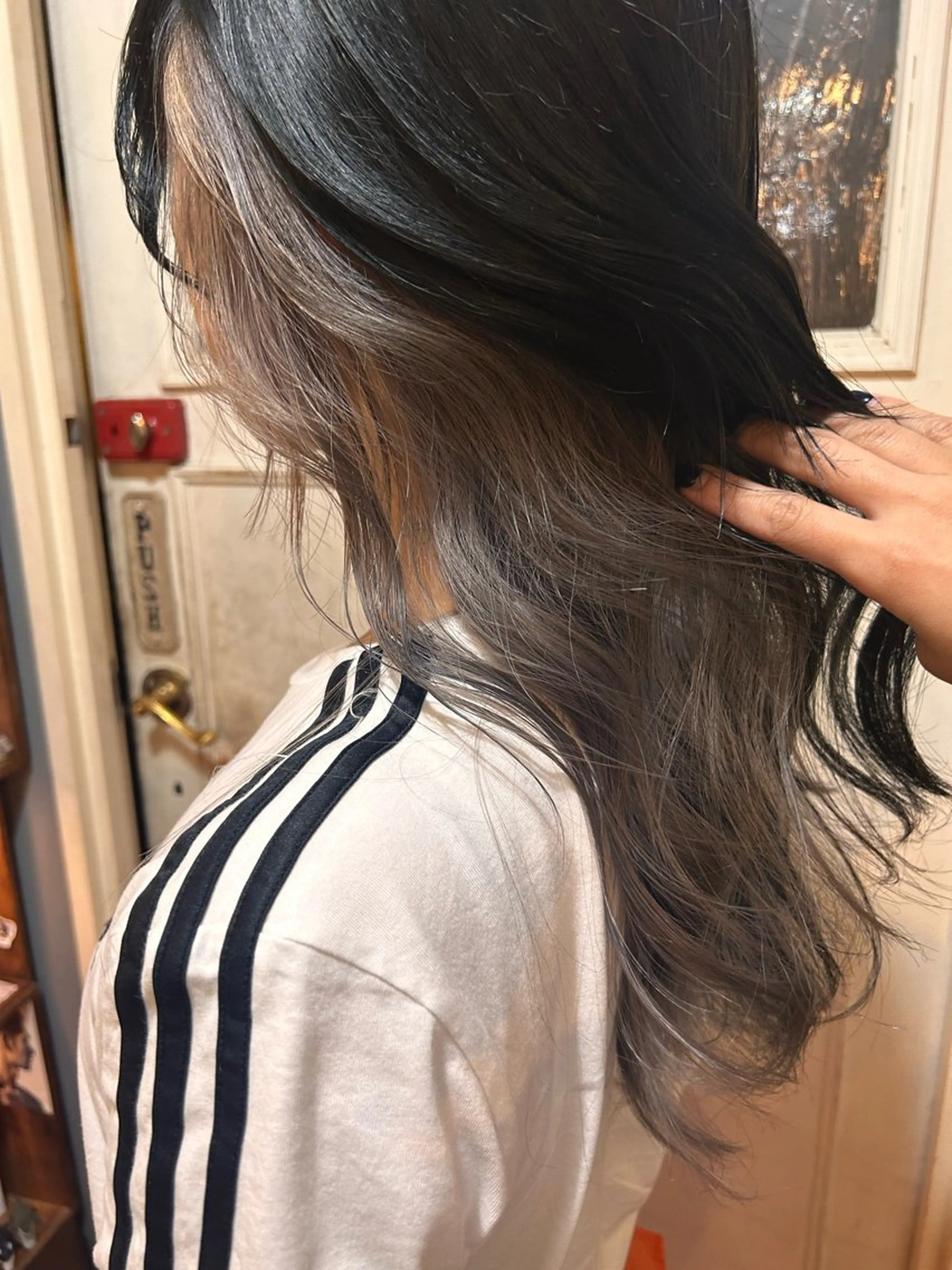 ミディアム カラー インナーカラー カット ヘアカラー 清水千優/パーマ/透 明感カラー/メンズのヘアスタイル