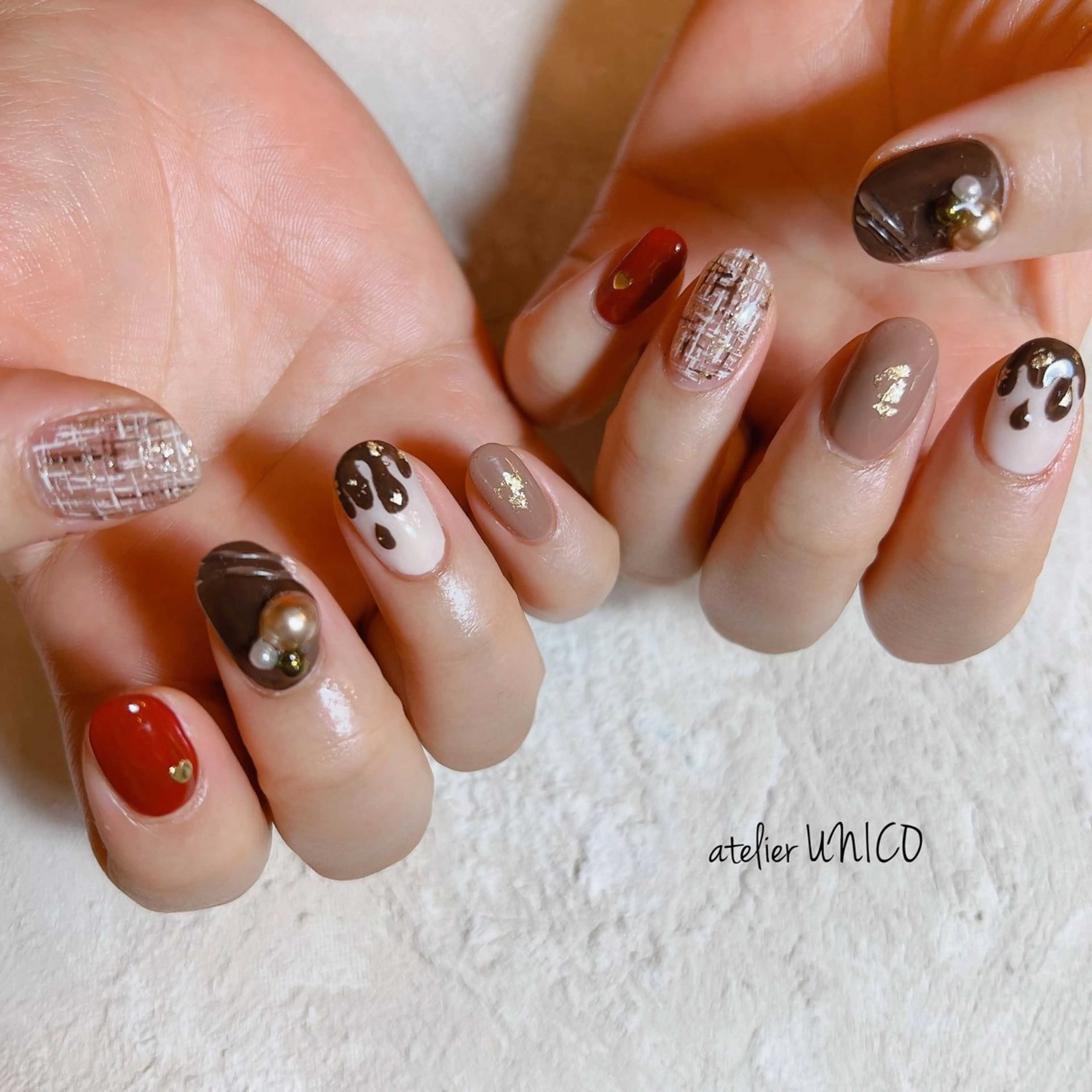 ネイル バレンタイン ハンドネイル アトリエ UNICOのネイルデザイン