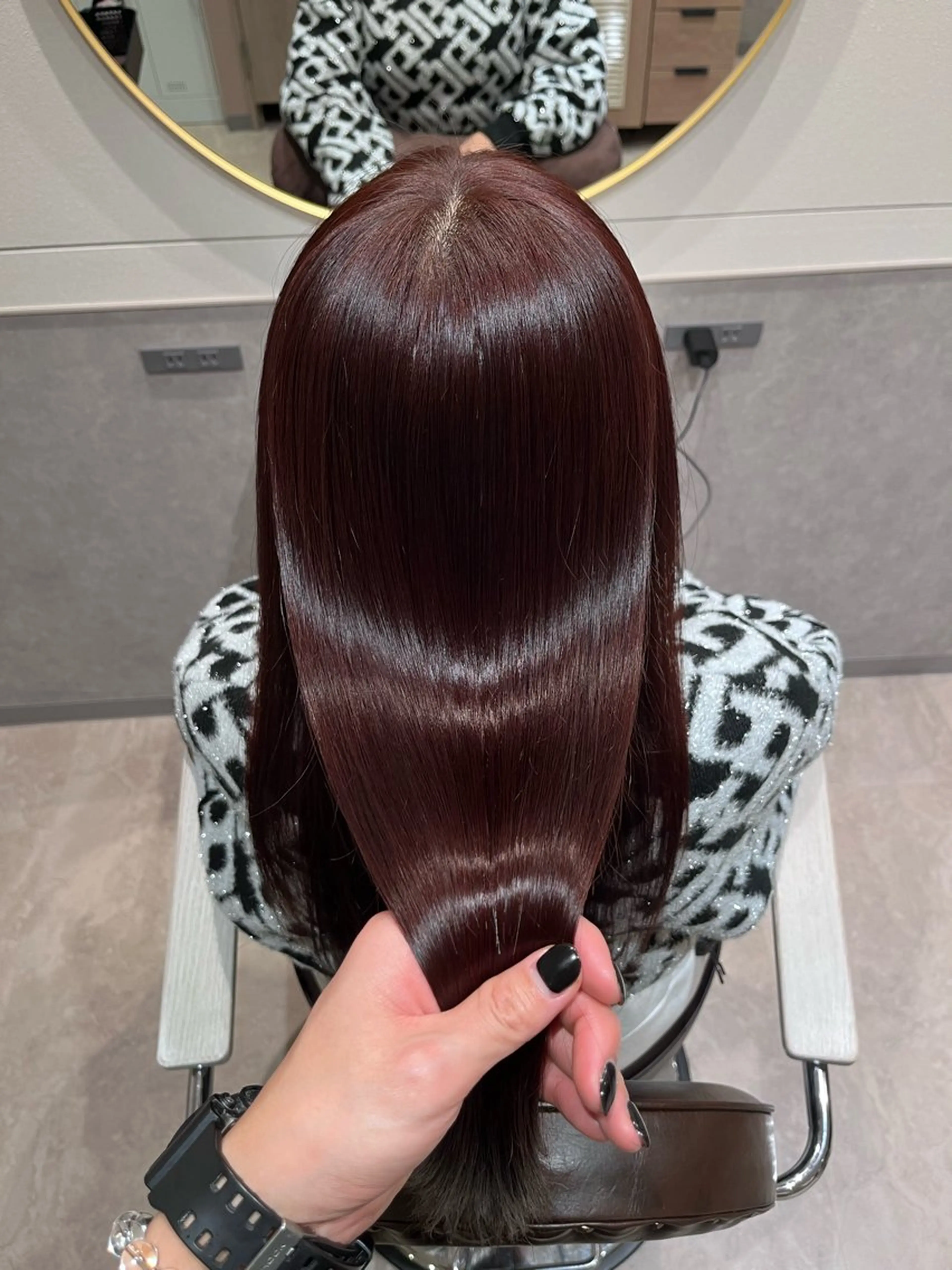 セミロング ヘアカラー トリートメント 銀座⭐️髪質改善⭐️ 平中　留生のヘアスタイル