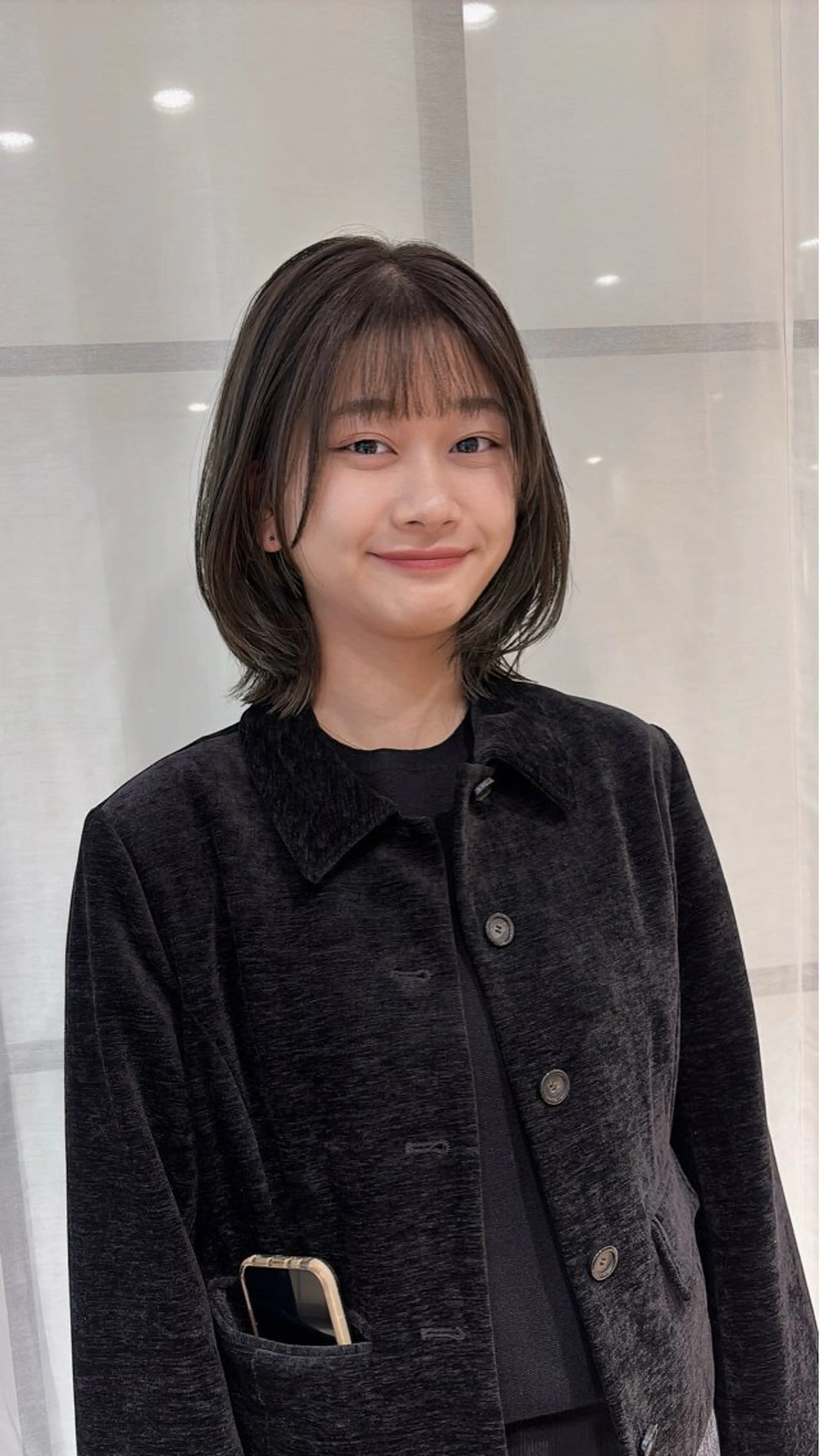 ミディアム カラー アッシュ アッシュグレー アッシュグレージュ 透明感カラー グレージュ カット ヘアカラー 梅田美容室/カット /Maoのヘアスタイル