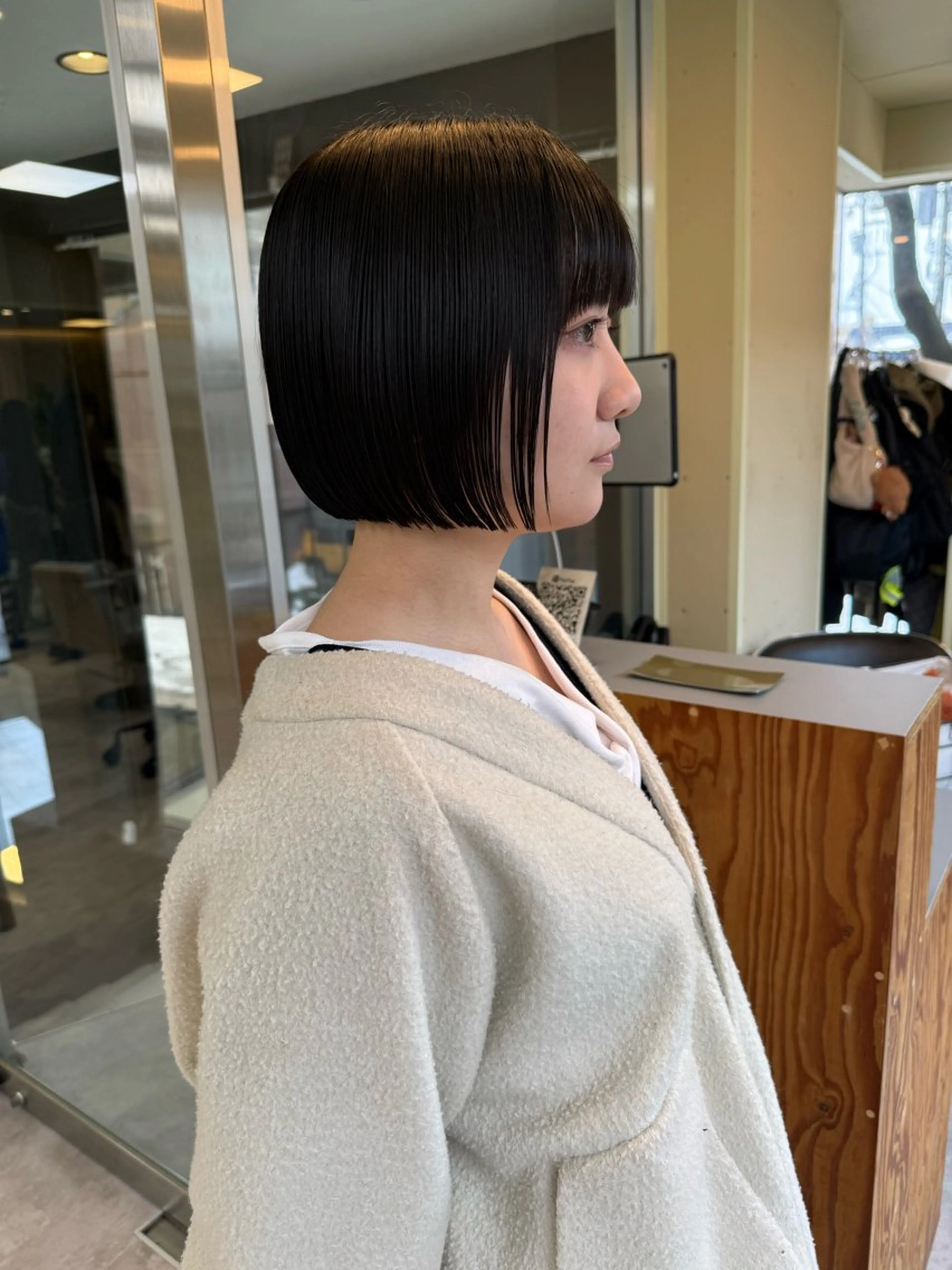 ショート カラー カット ヘアカラー トリートメント 伶風/ボブ/ ヘーゼルベージュのヘアスタイル
