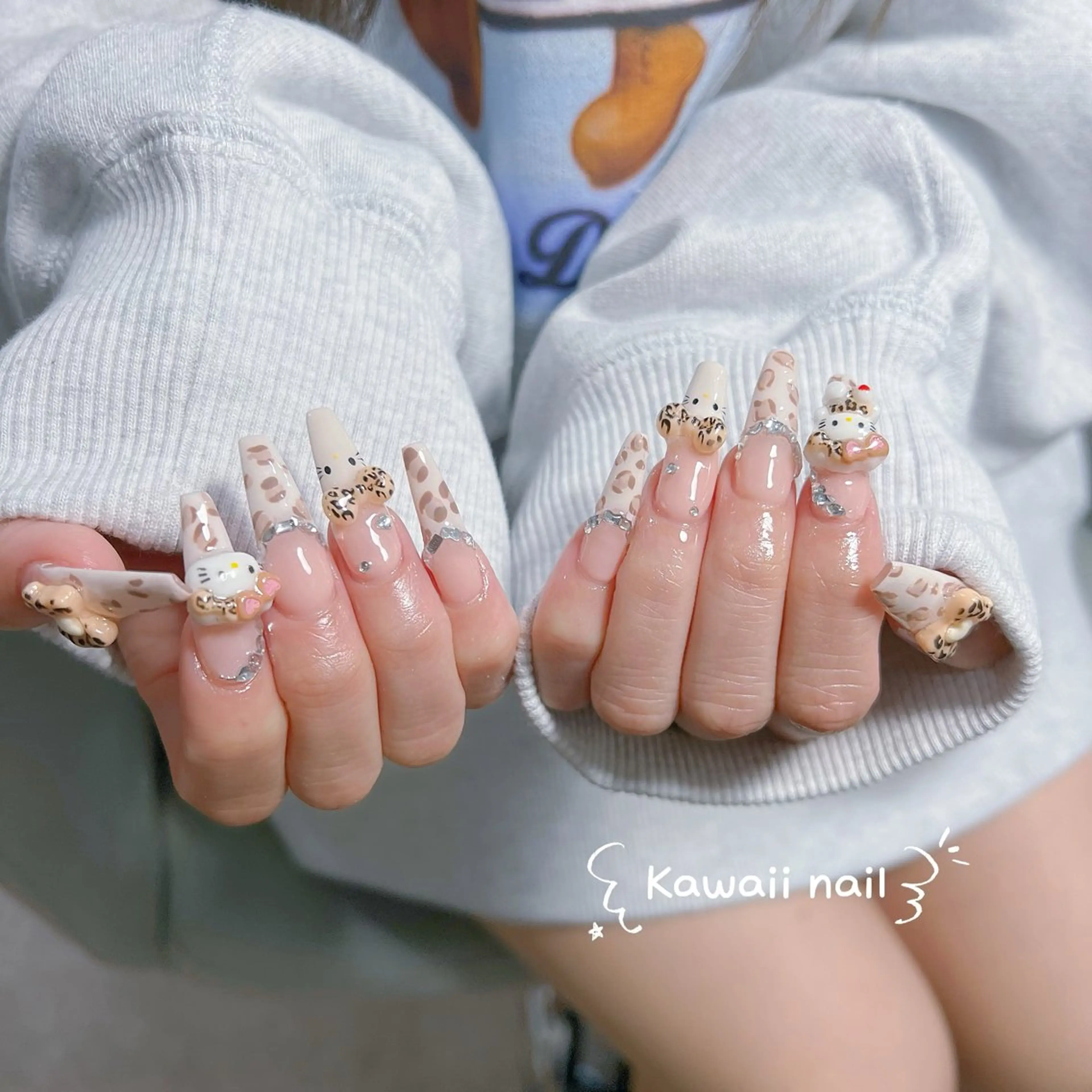 ネイル 長さ出し フレンチネイル ジェルネイル ガーリー 韓国ネイル Kawaii _Nailのネイルデザイン