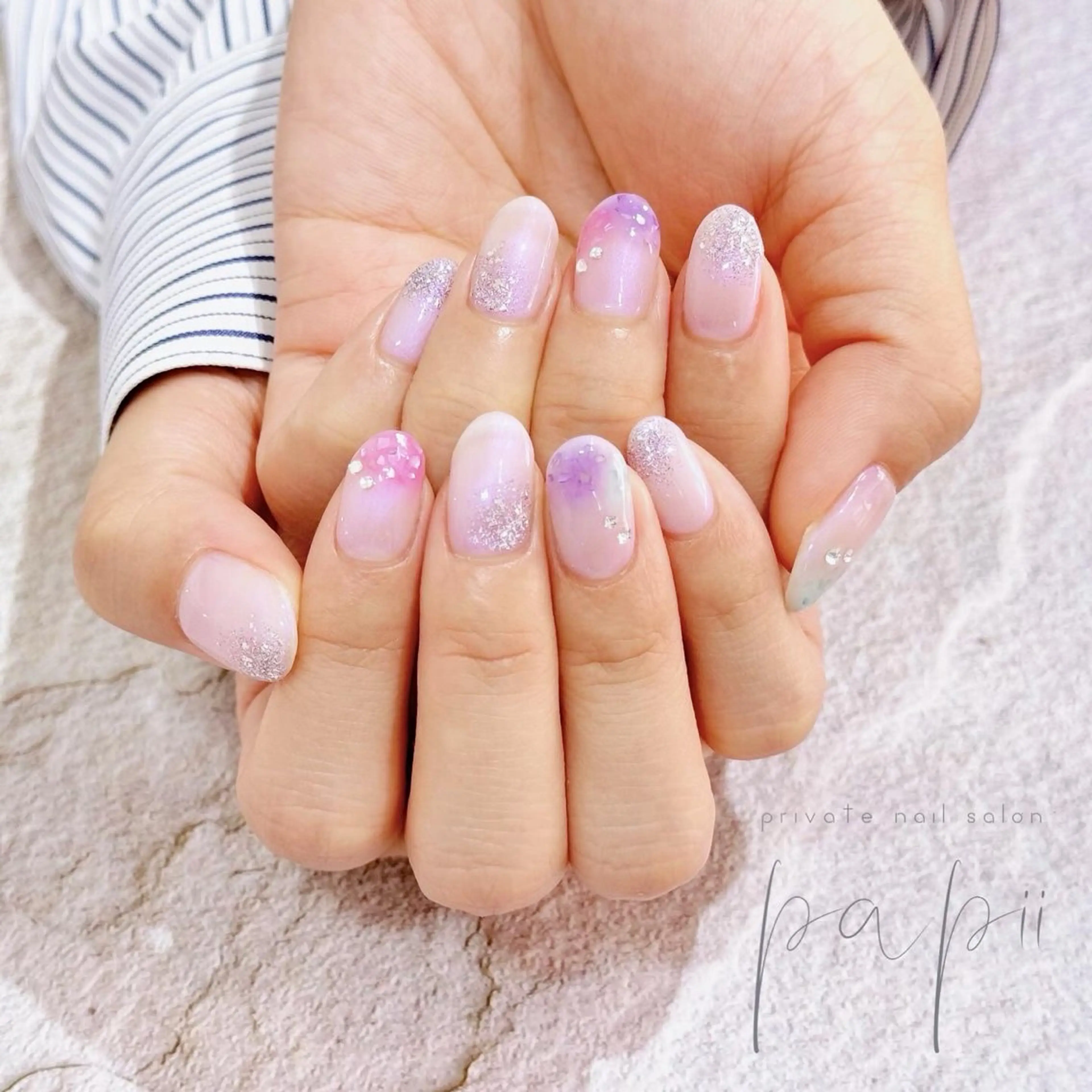 ネイル シンプルネイル ハンドネイル private nail salon papii所属・papii☆ kurodaのネイルデザイン